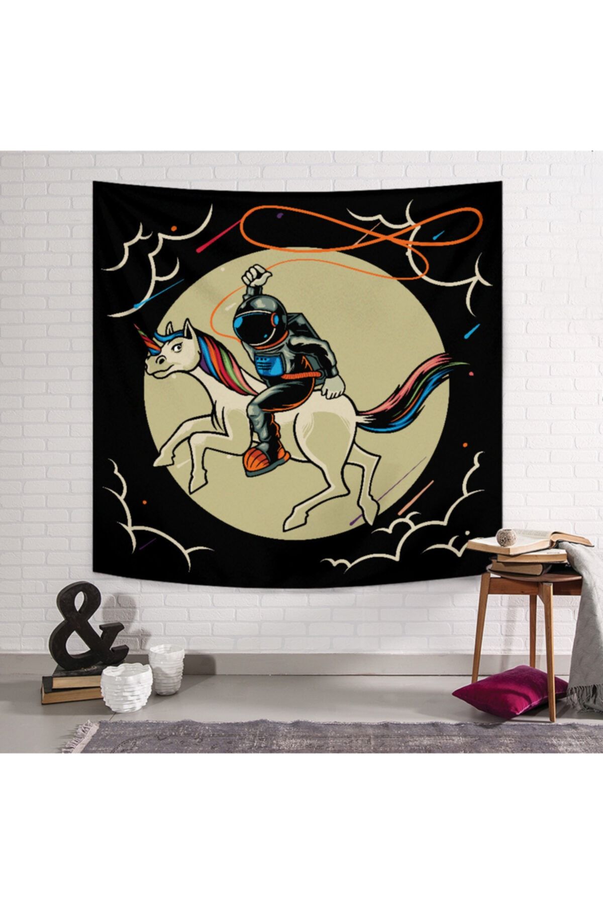 PASAJ HOME Astronot Unicorn Duvar Örtüsü