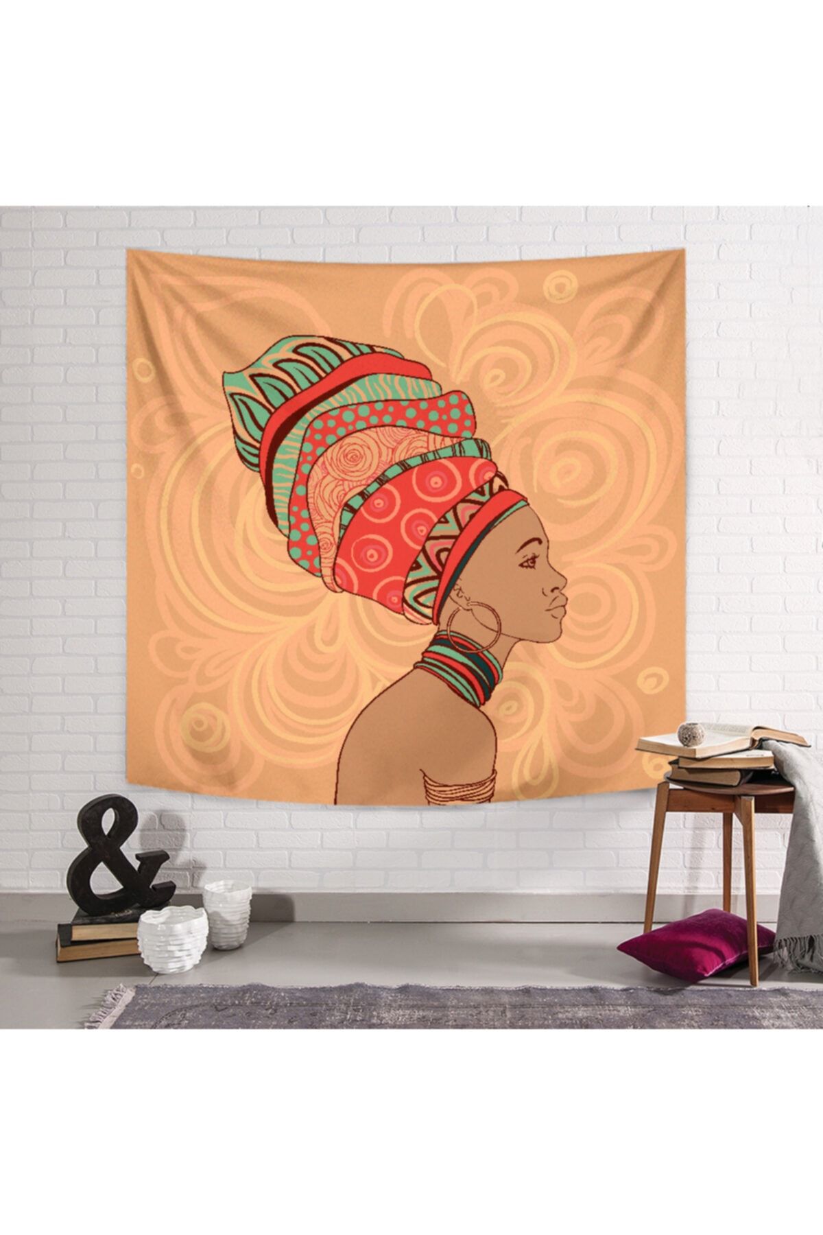 PASAJ HOME Afro American Girl Duvar Örtüsü