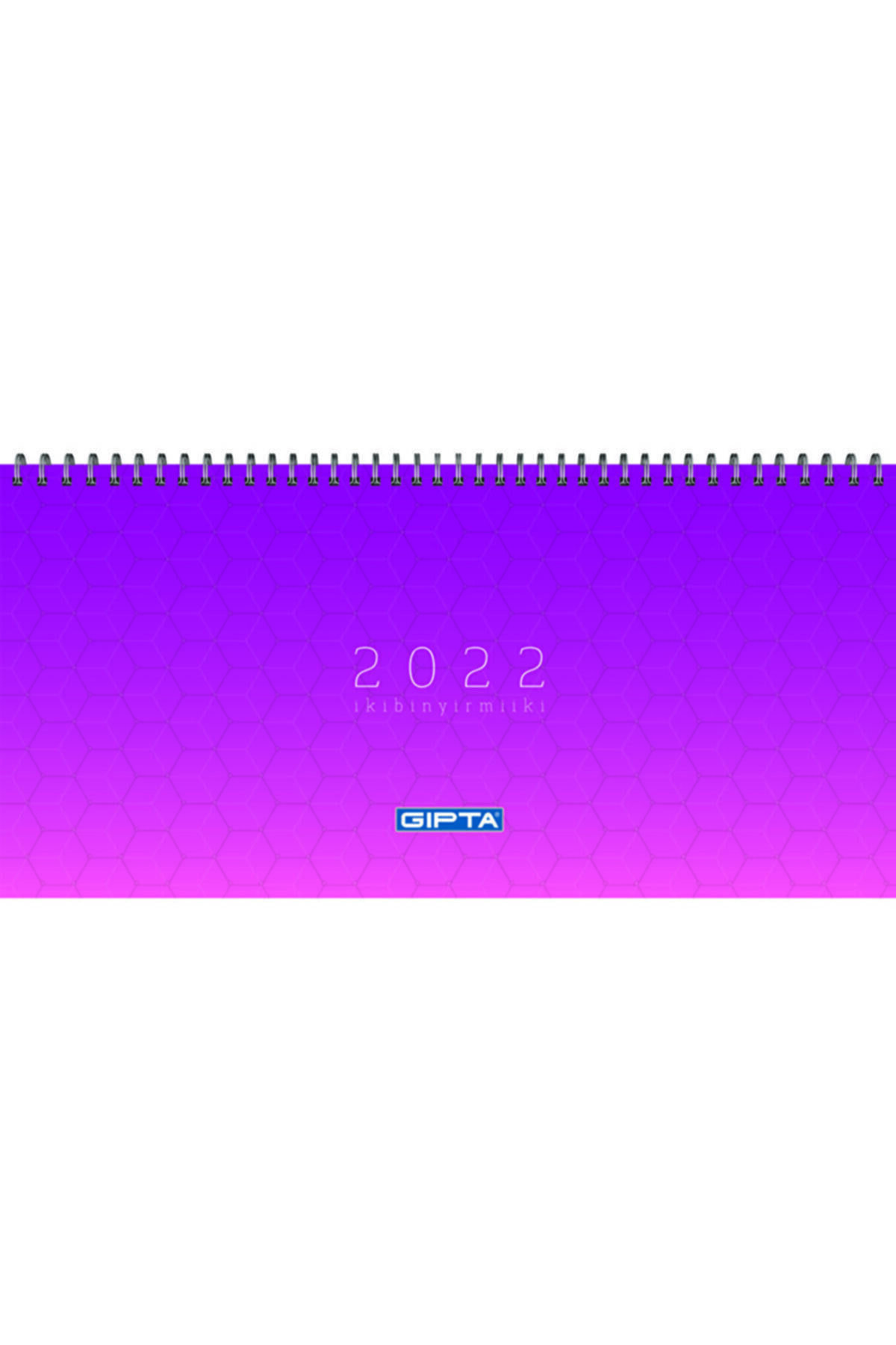 Gıpta 2022 Parc Spiralli Mor Haftalık Masa Takvimi 16x33 506-pxk