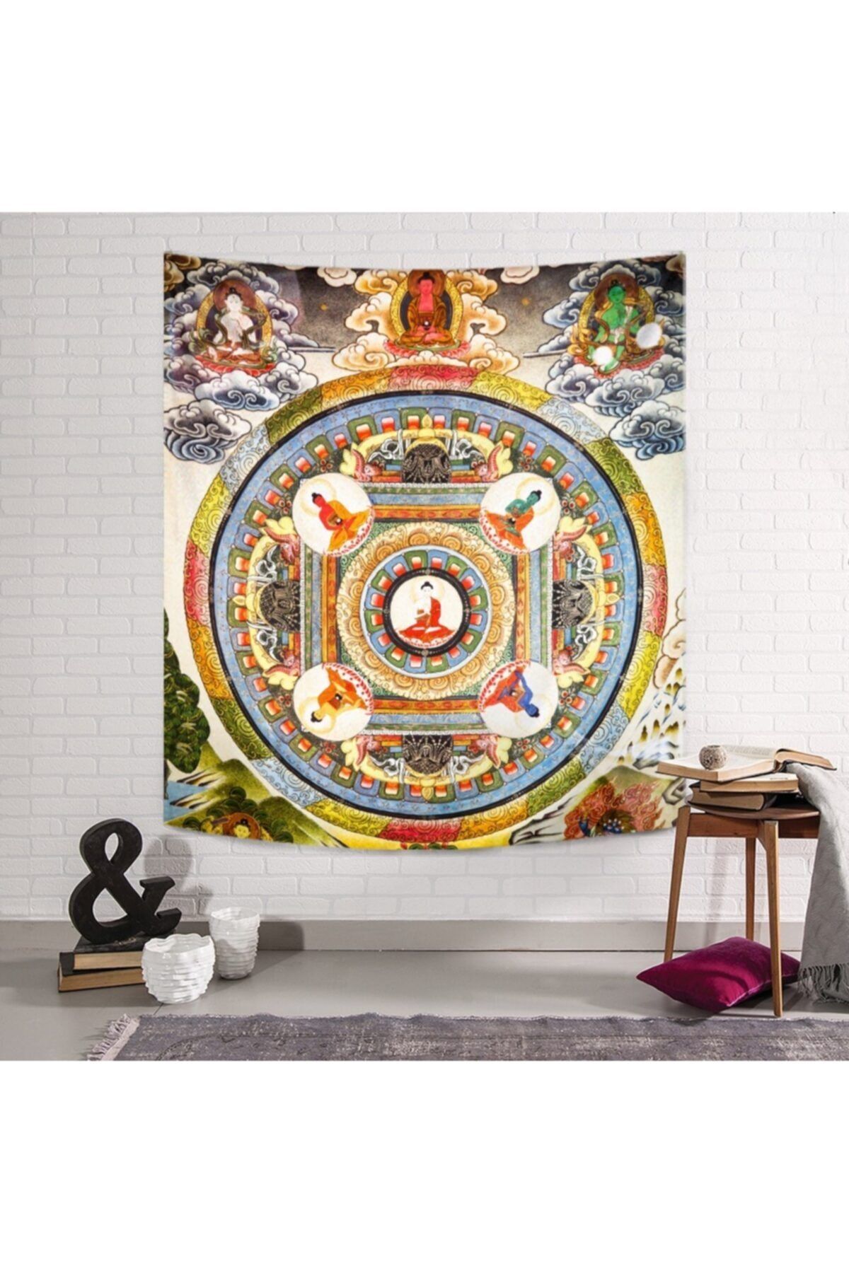 PASAJ HOME Circle Buddha Duvar Örtüsü
