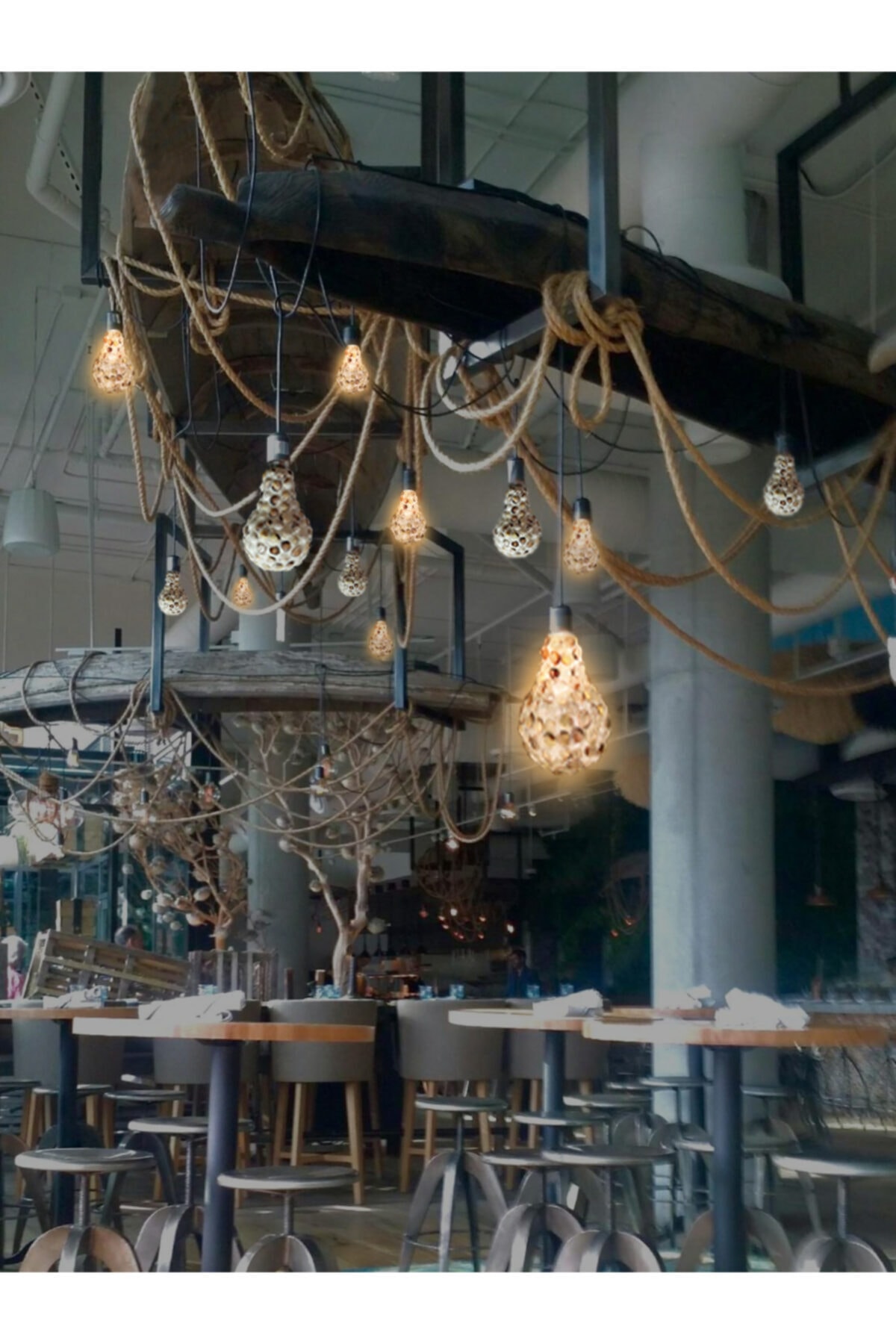 DÜNYA LED 1920 Deniz Kabuğu Tekli Sarkıt Salon Cafe Çocuk Odası Hol Ofis Aydınlatması
