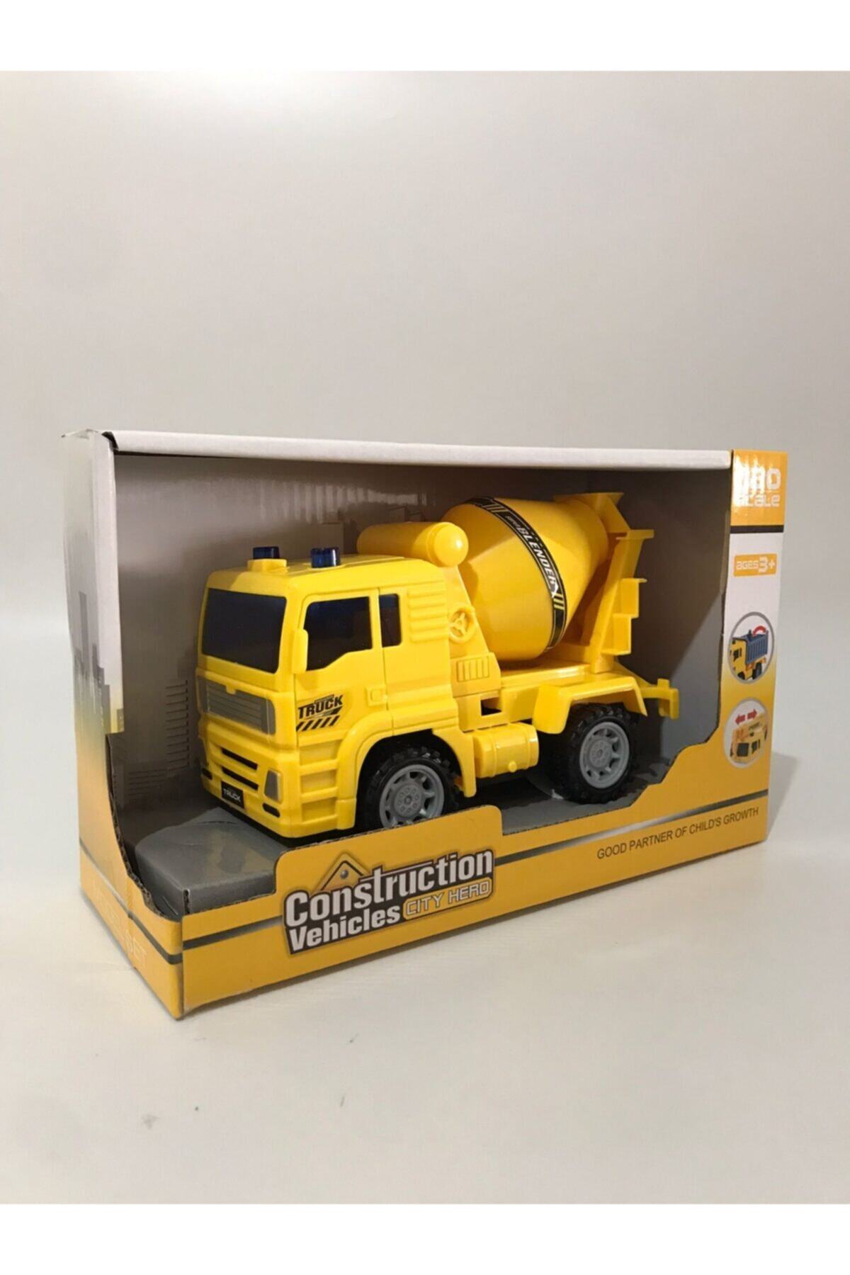 TUENGİ STORE Oyuncak Beton Mikseri Kamyon Sürtmeli Işıklı Sesli