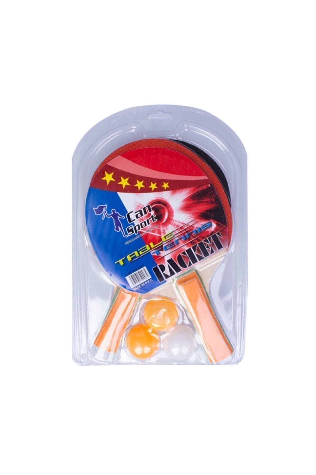 CANSPORT 1 Adet Masa Tenisi Raketi 3 Adet Pinpon Topu Set