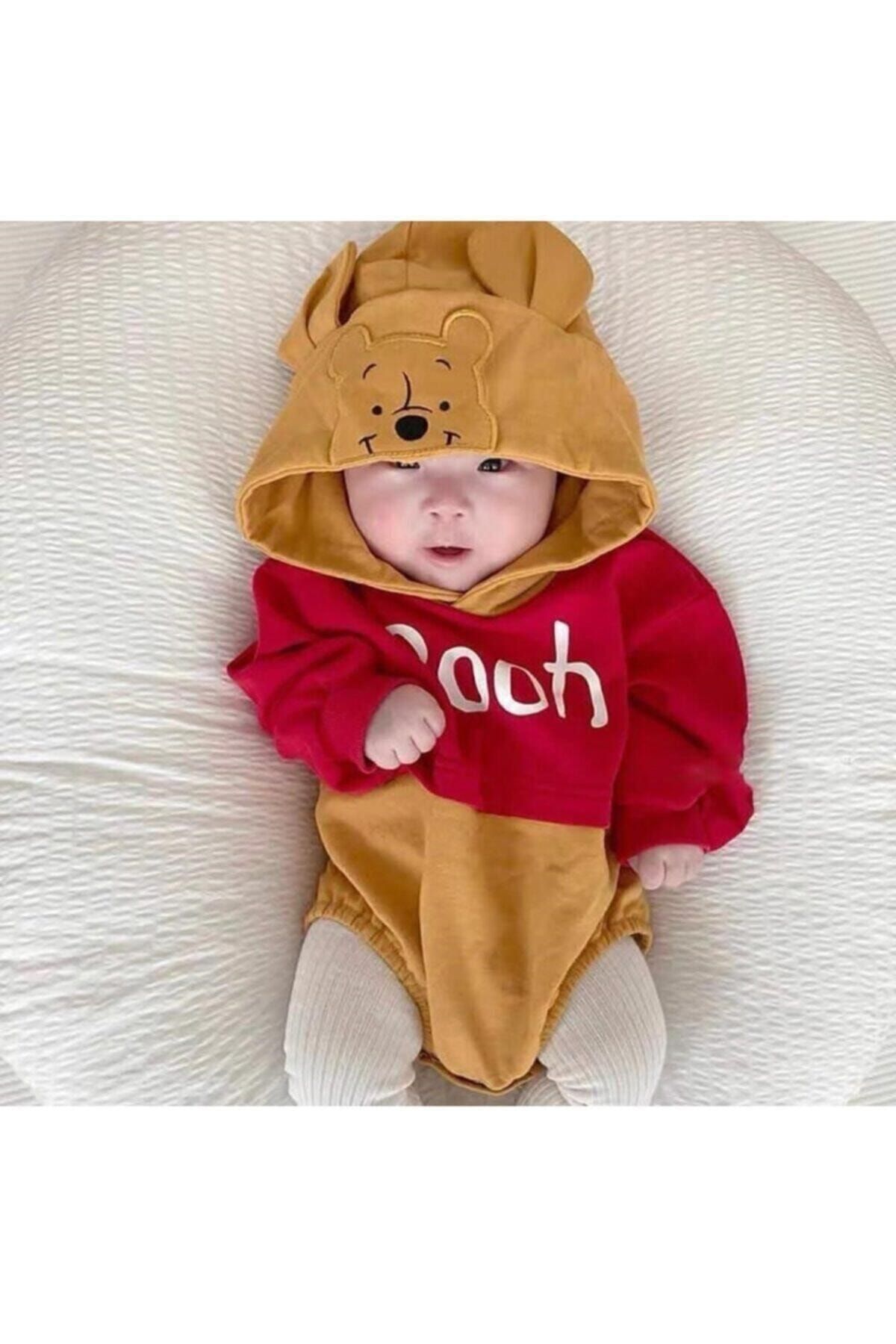 BİR BEBEK Icon Babies Winnie The Pooh Baskılı Kapşonlu Çıtçıtlı Sweet 1005261