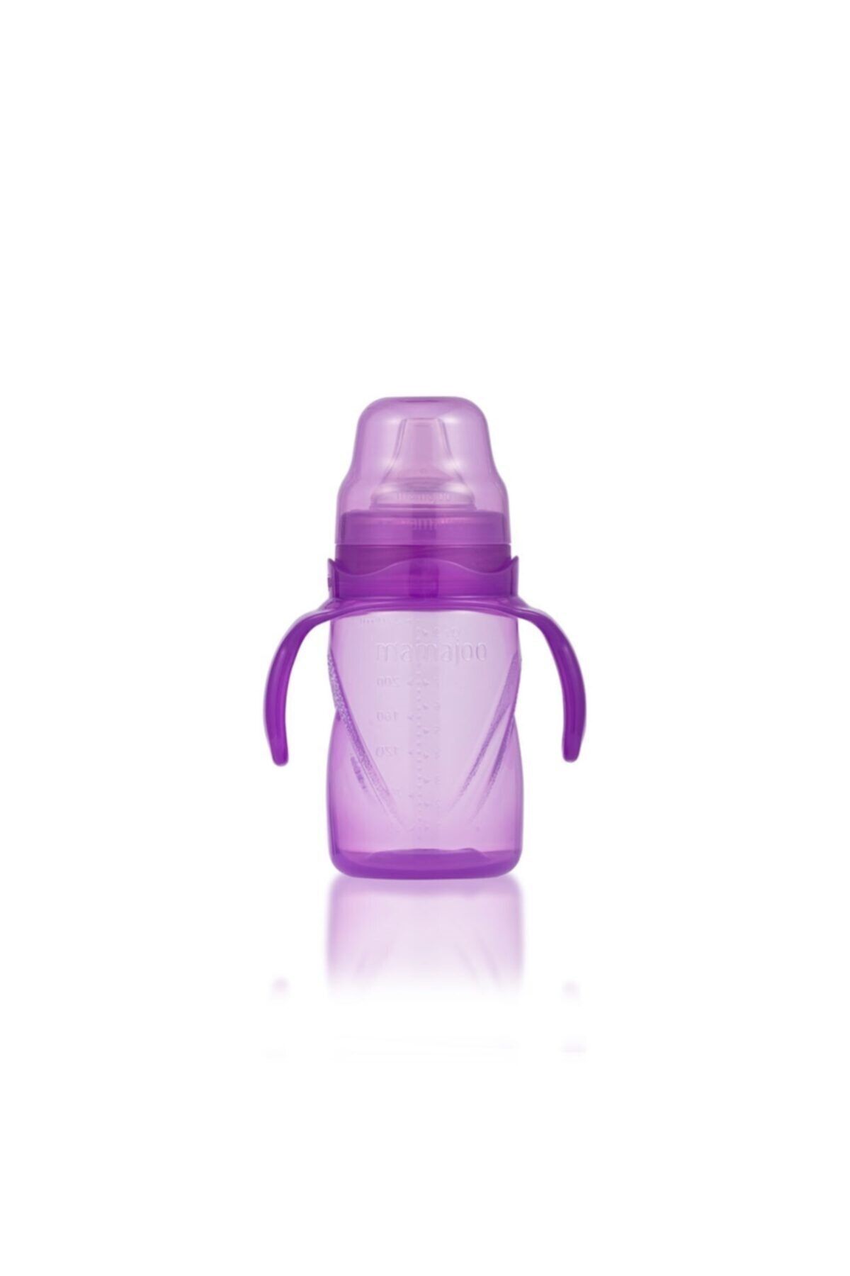 Mamajoo Yumuşak Uçlu Damlatmaz Eğitici Bardak 270 ml /mor