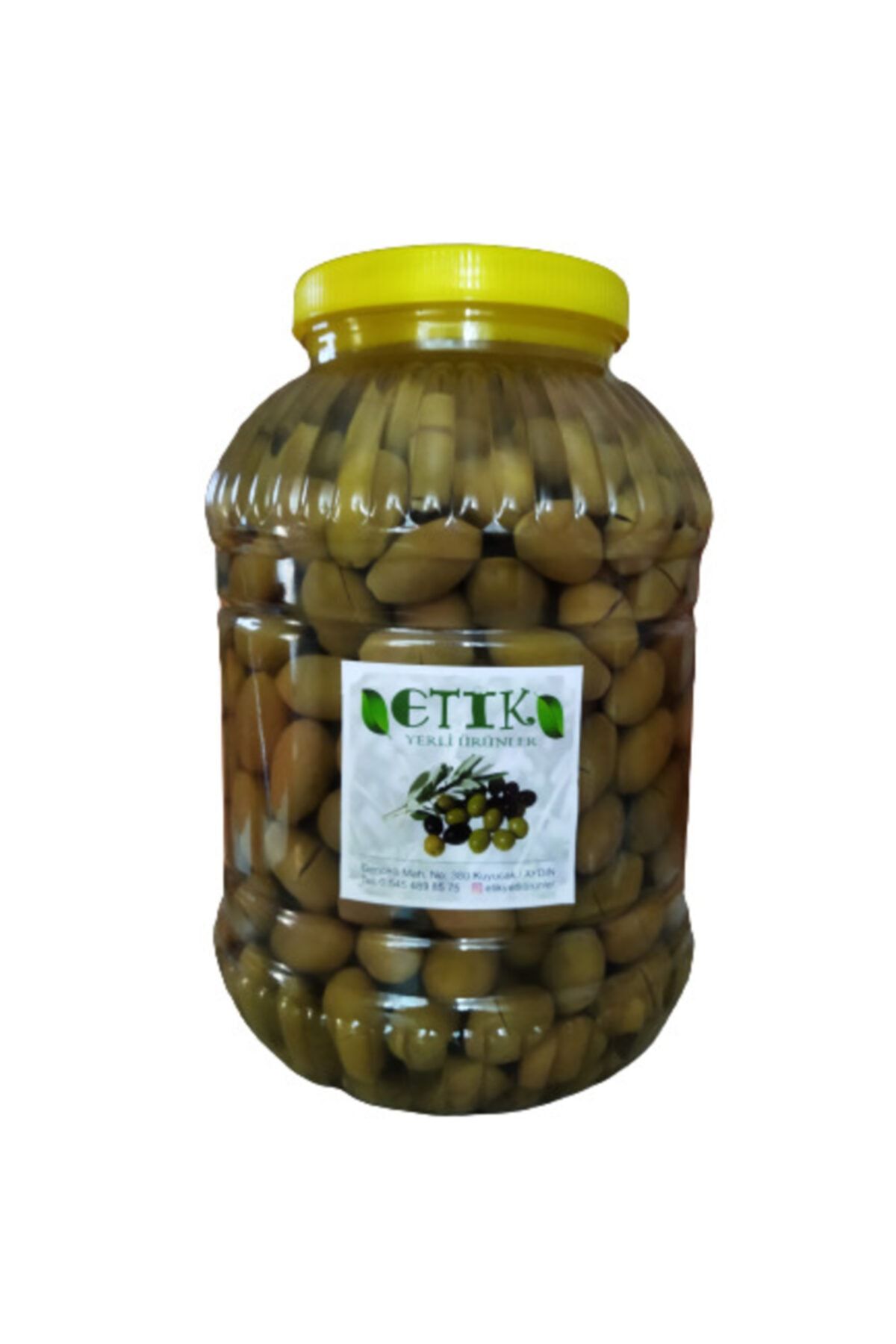 etik yerli ürünler Kalamata Cinsi Kırma Iri Boy Yeşil Tatlanmış Zeytin 5 Kg 2021-2022 Sezon Ürünü(aydın Kuyucak Yöresi)