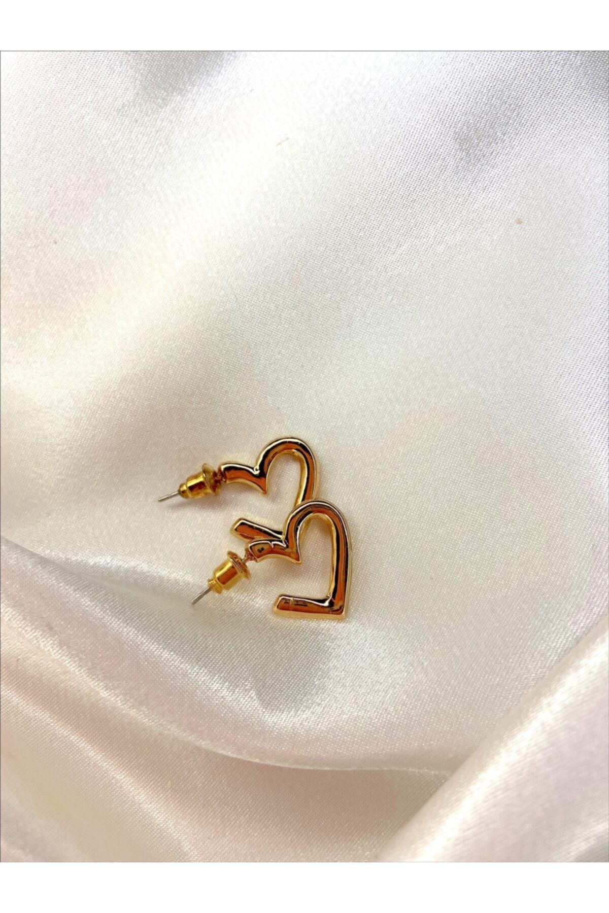 SINE ACCESSORY Kalpli Gold Çelik Küpe 1,5 Cm
