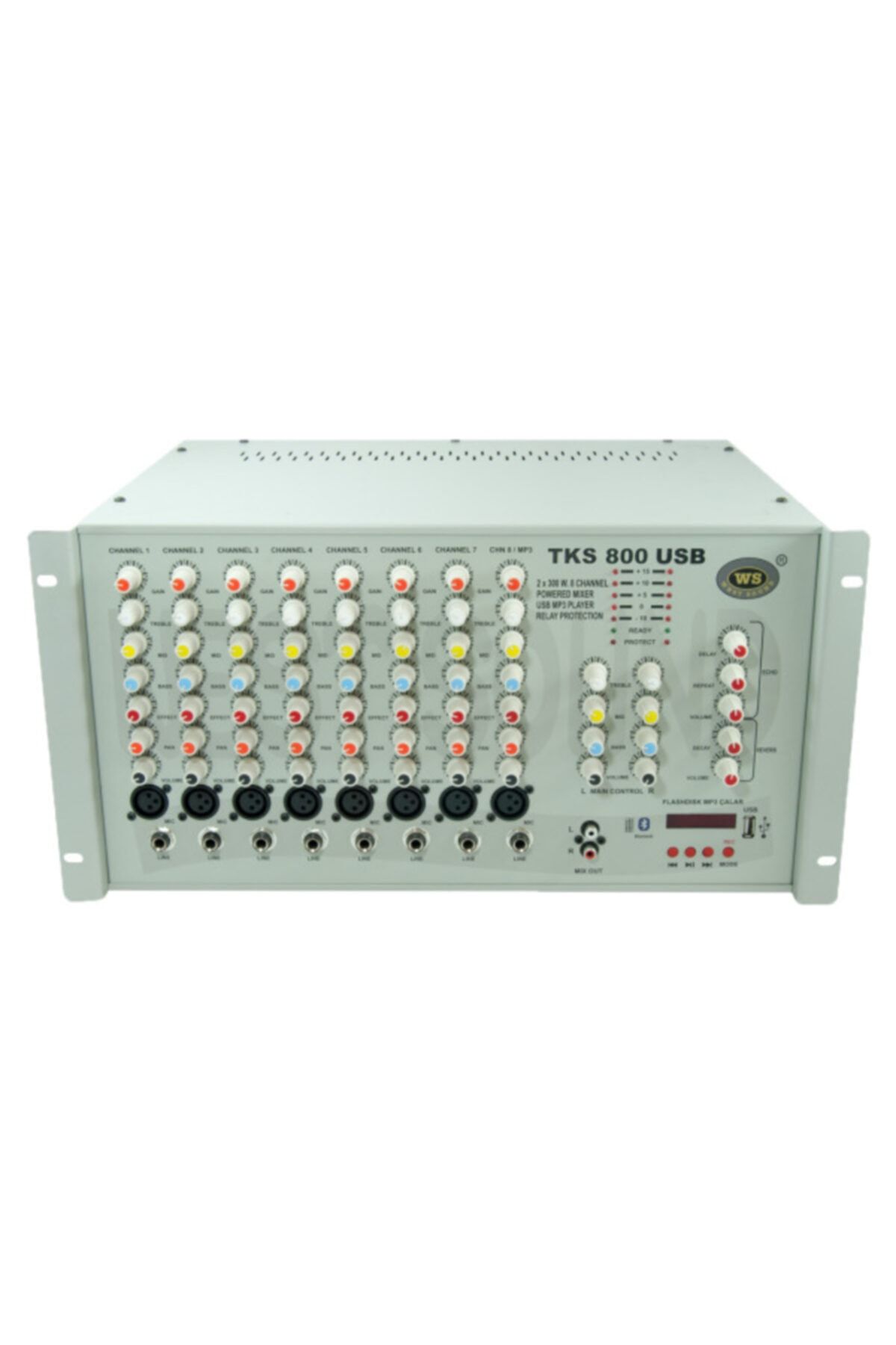 WESTSOUND Tks 800 Ef Usb 8 Kanal Mikserli Stereo Amplifikatör