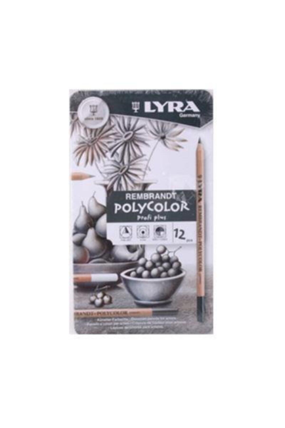 LYRA Rembrandt Polycolor Kuru Boya 12 Renk Gri Tonlar