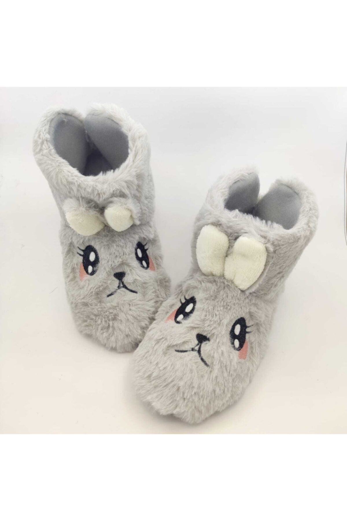 VARBEBEK Kadın Rabbit Panduf Ev Ayakkabısı Ev Botu