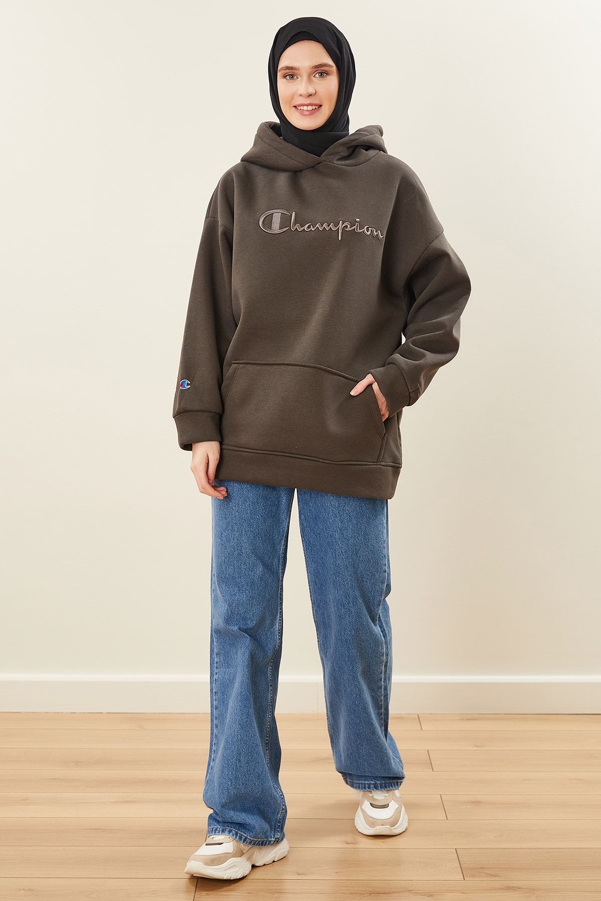 MARKALİSTE Kapüşonlu Oversize Sweatshirt Antrasit