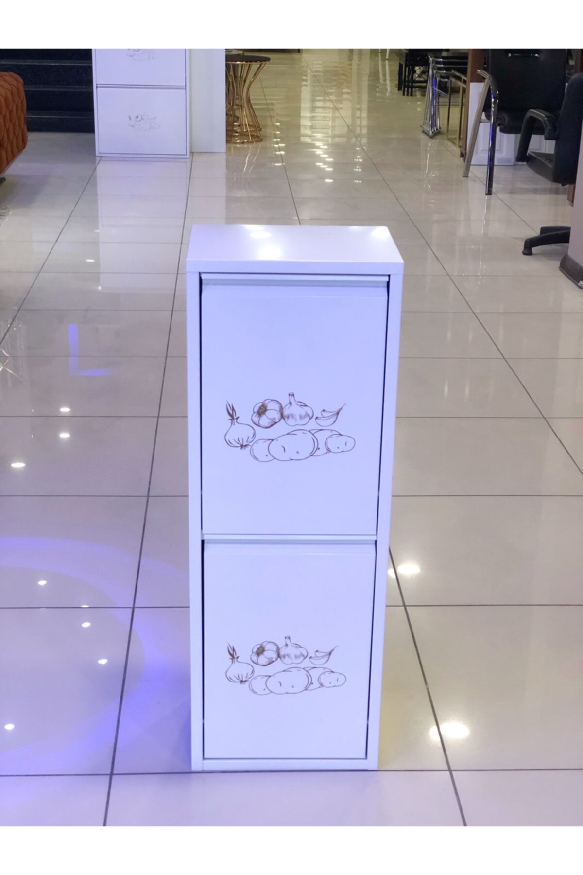 KASER Metal Erzak Dolabı(2'li) Çok Amaçlı Patates,soğan,erzak Saklama Dolabı