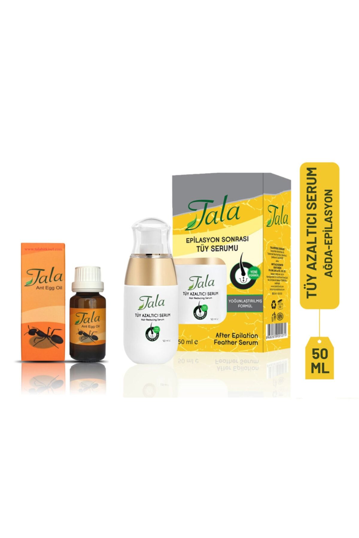 Tala Karınca Yumurtası Yağı & Tüy Geciktirici Ve Tüy Azaltıcı Serum Seti