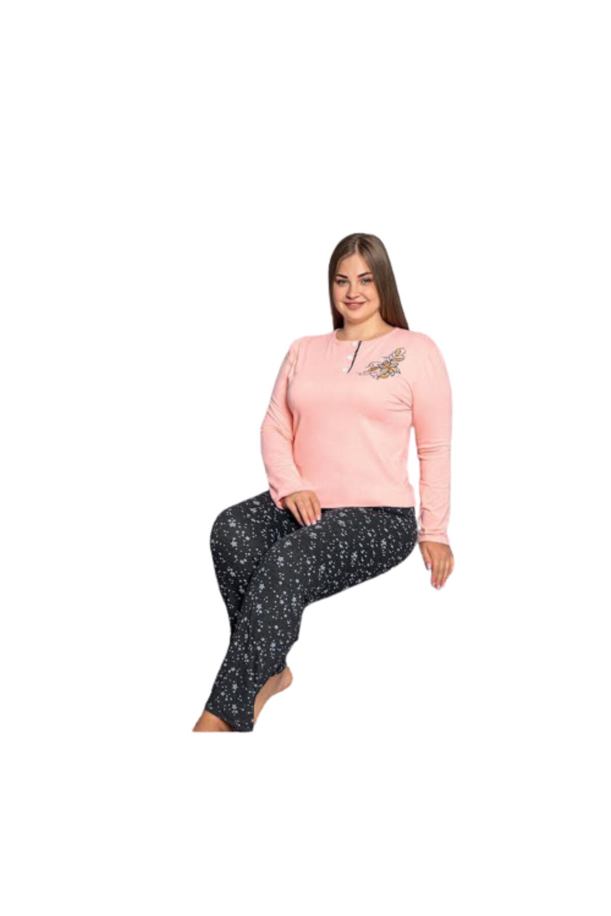 POLKAN Kadın  Battal Pijama Takımı 10332