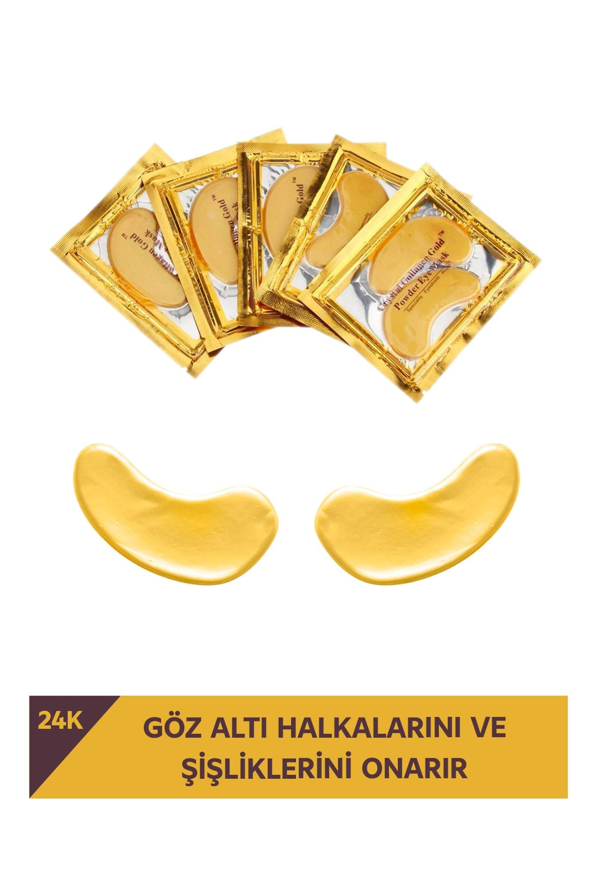 Jami Beauty 24k Altın içeren Kolajen Göz Altı Bakım Maskesi 5'li paket