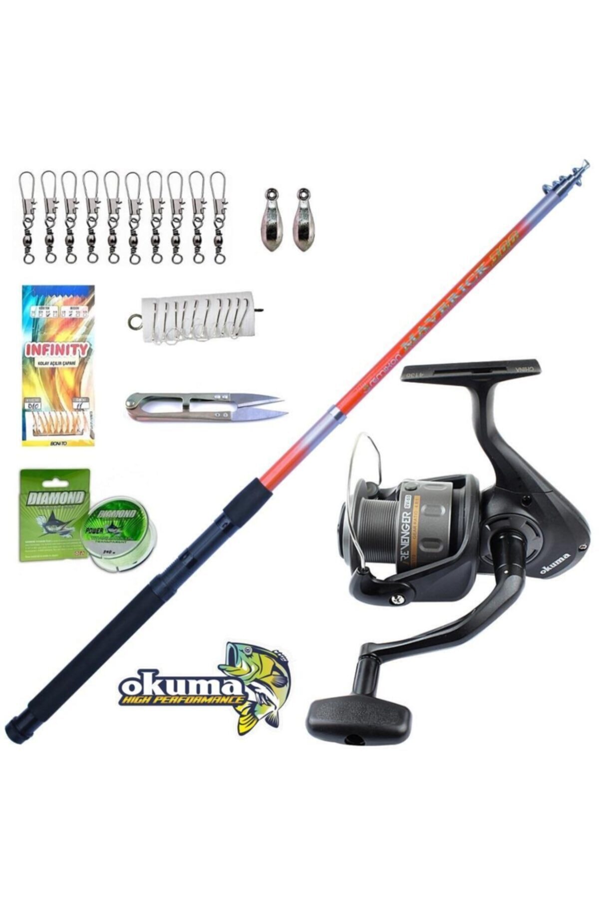Okuma Revenger Rv-55 Remixon Maverick 360cm Olta Takımı Seti