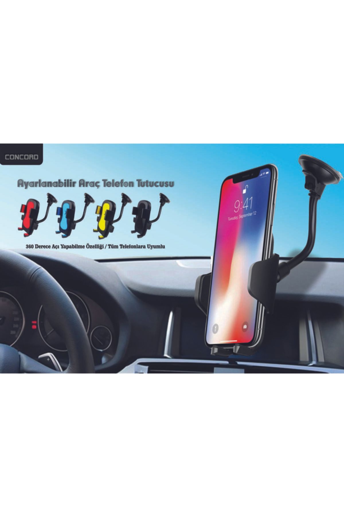 GRİMOR Life Araç Içi Ayarlanabilir Telefon Tutucu