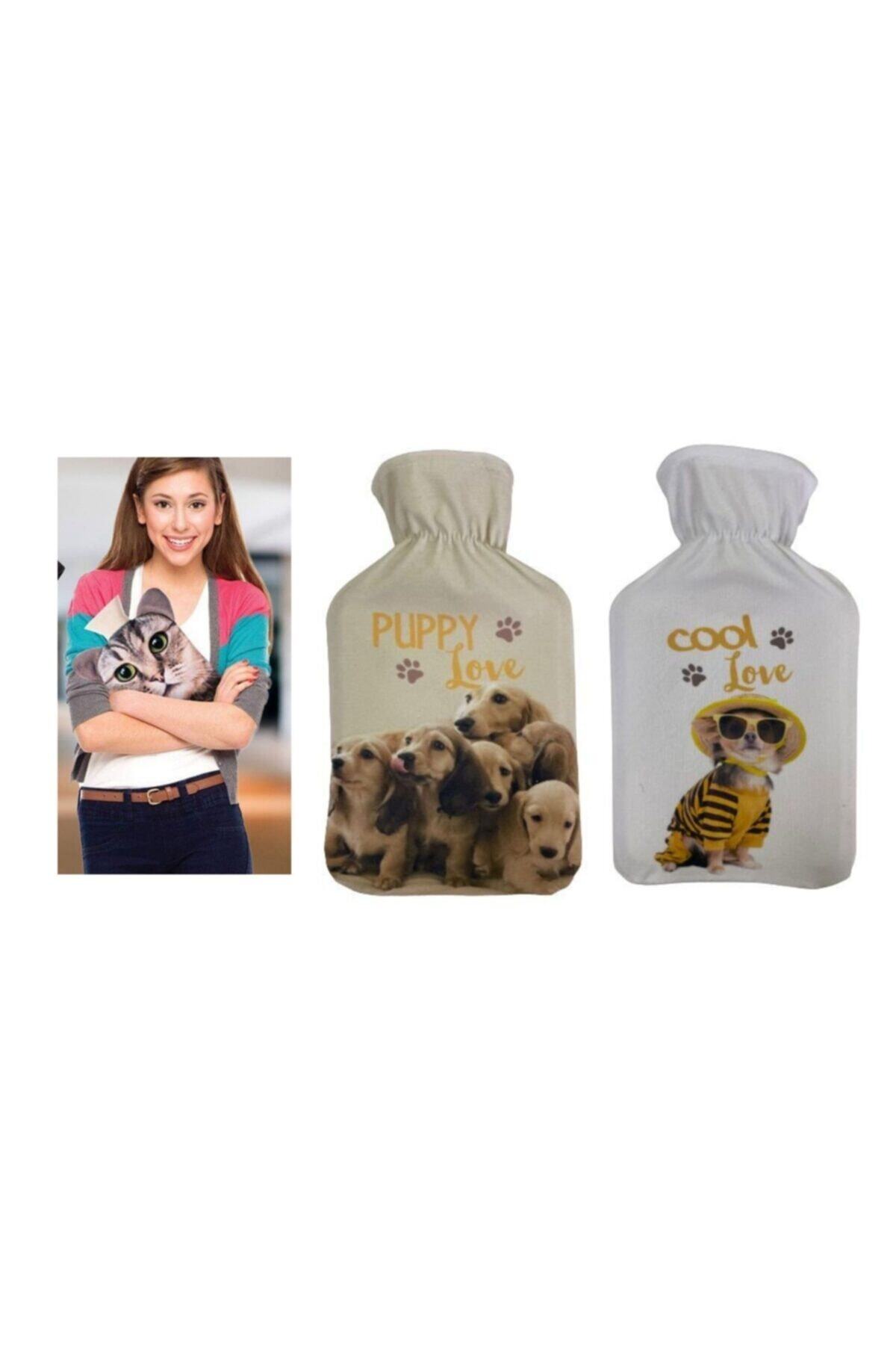 Sia Sıcak Su Torbası Seti 2 Adet Termofor,cool Kedi Ve Köpekler 28x18x2cm 1 Litre