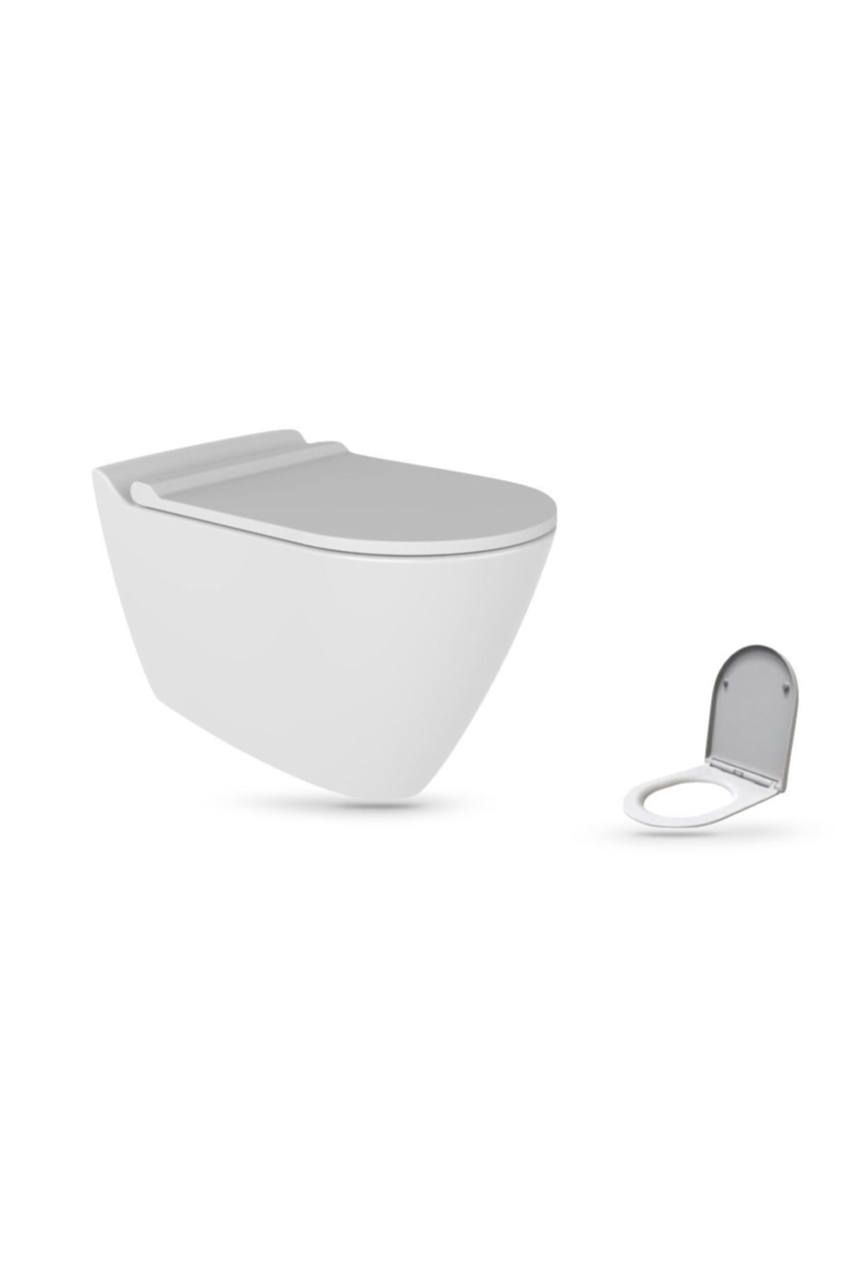 QUA Asma Klozet Kınoa Banyo 52 Cm Gizli Montaj + Rico Kapak