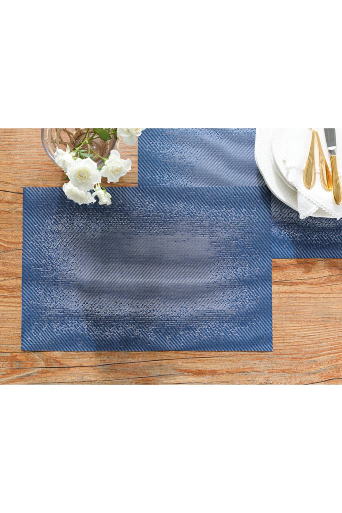 English Home Pollo 4'lü Amerikan Servis 30x45 Cm Gri - Indigo