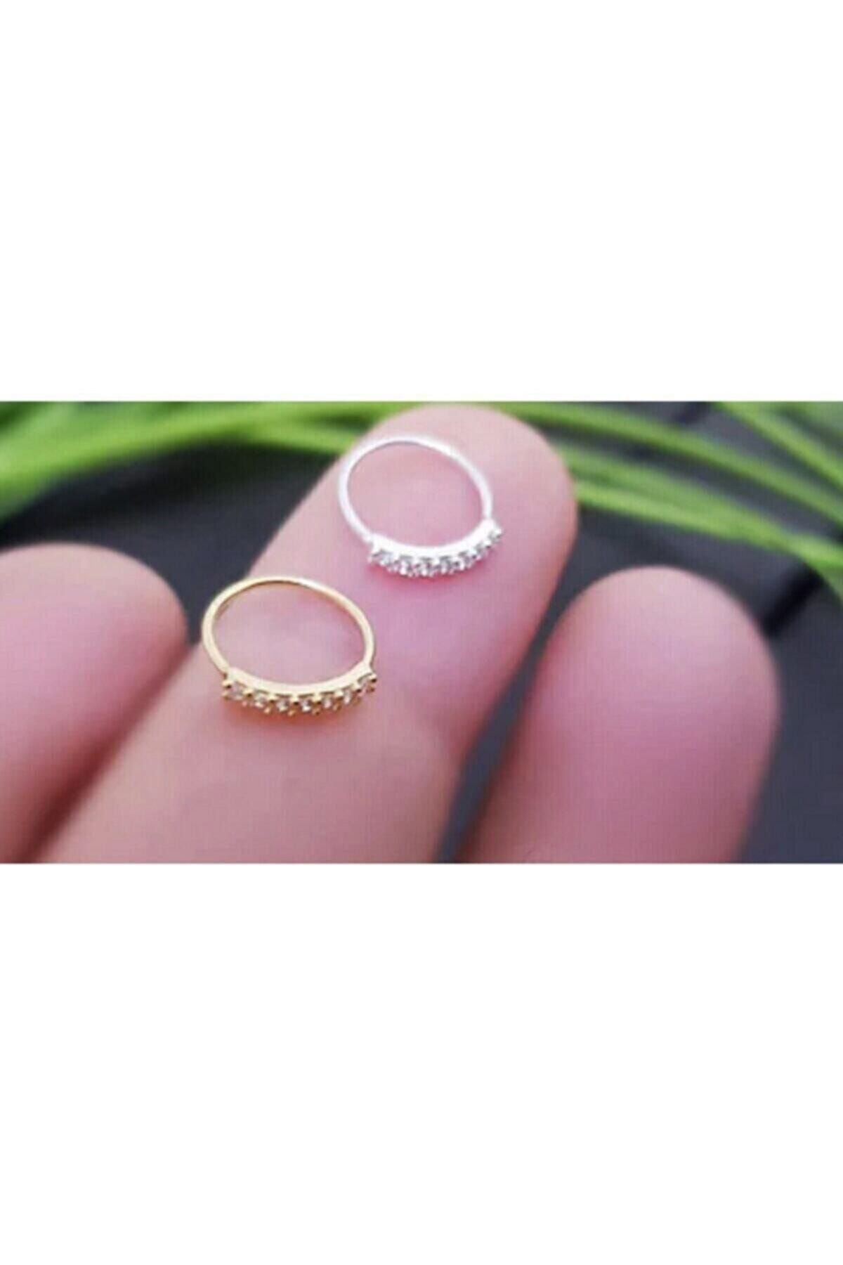 Si&Si Accessories 925 Ayar Gümüş Tam Tur Zirkon Taşlı 2 Adet Hızma Set