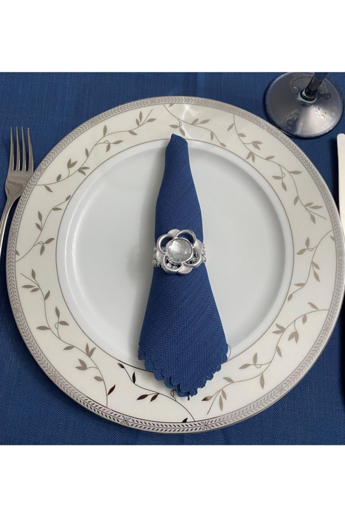 Etuval Linen Dertsiz Peçetelik Indigo 30x30 cm
