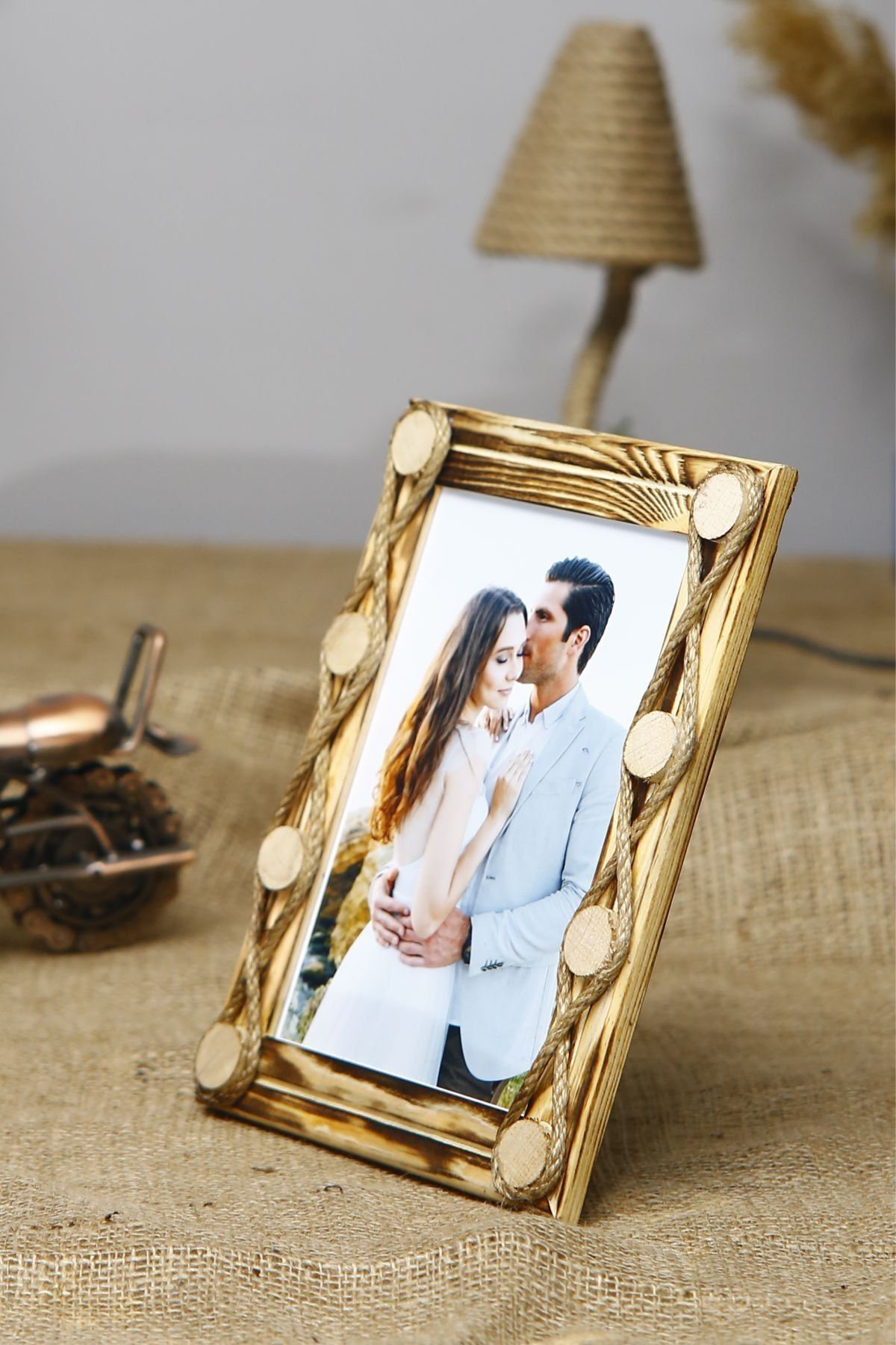 HanemGrup Ahşap Süslemeli 15x21 Fotoğraf Çerçevesi