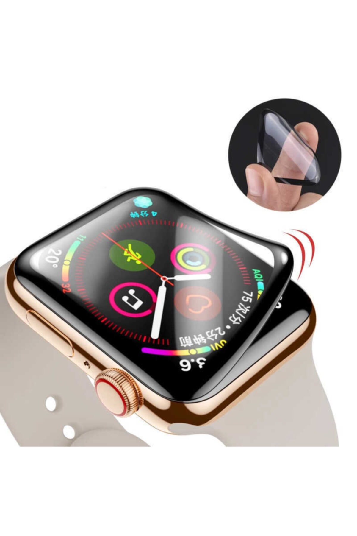 Apple Watch 44mm Uyumlu Eko Ppma Pet Saat Ekran Koruyucu