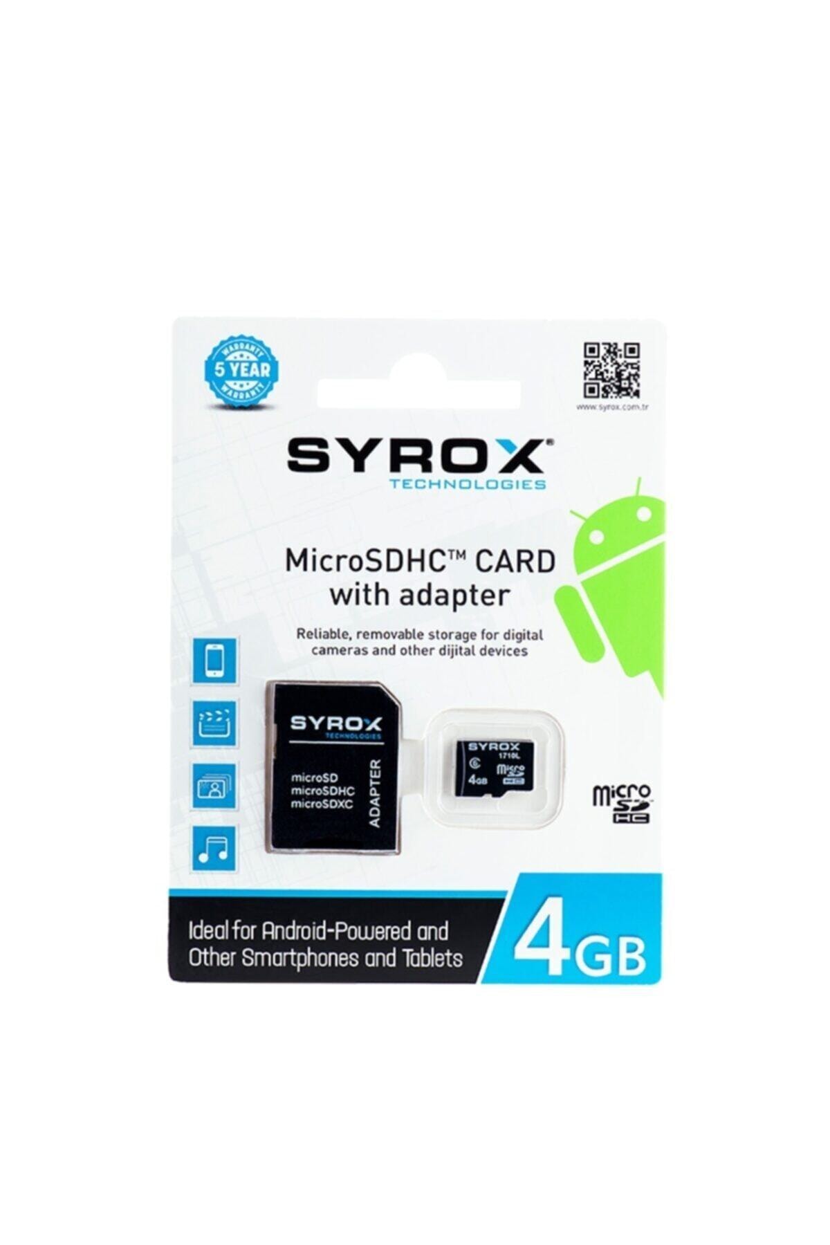 Syrox 4 Gb Micro Sd Card Hafıza Kartlı