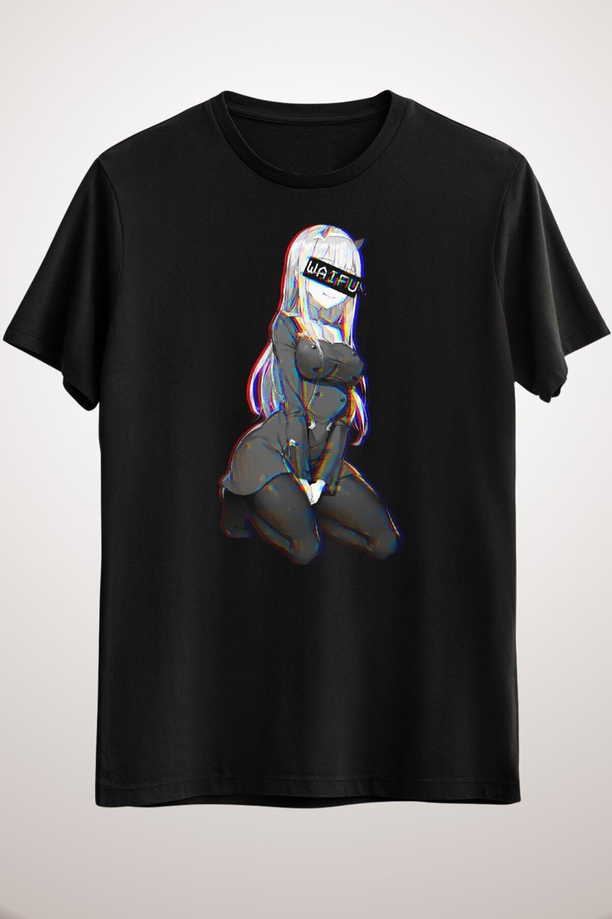 İLA Tshirt Unisex Siyah Zero Two Waifu Classic T-shirt