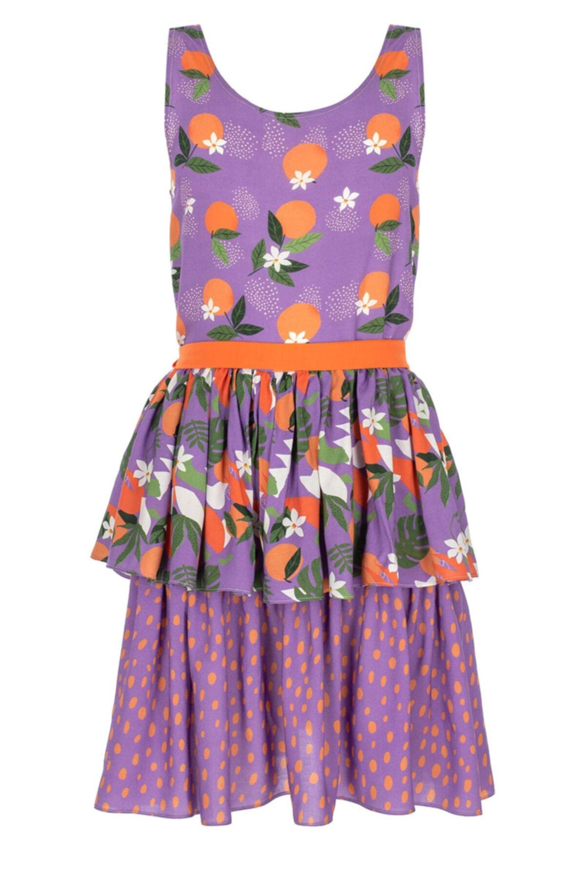 Petite and Cute Orange Drream Elbise