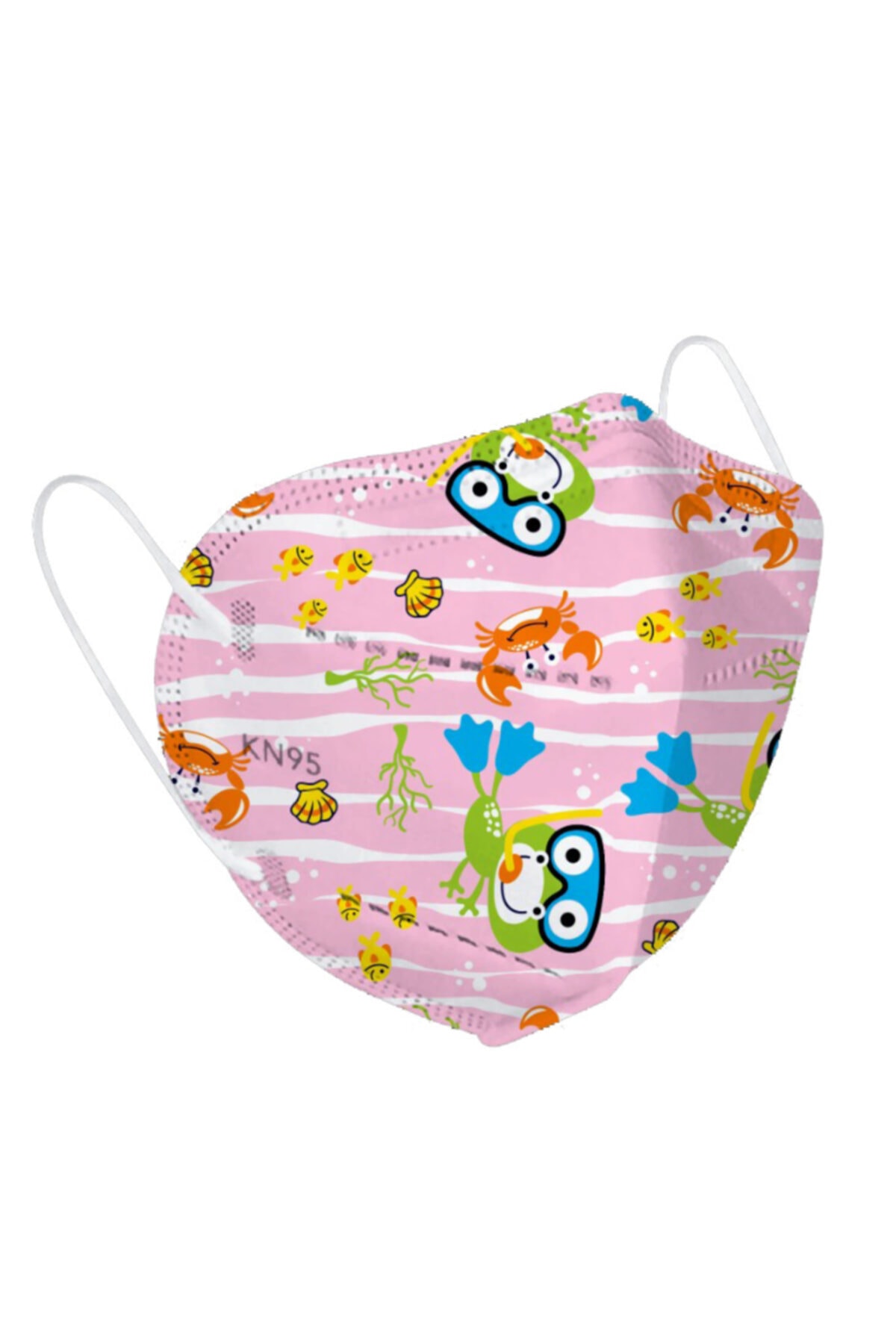 CRS Desenli Çocuk Maskesi N 95 / Ffp2 5 Katlı Koruyucu Maske 10 Ad. Tek Tek Paketli