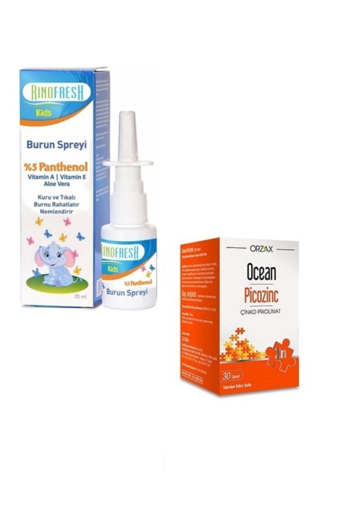 RINOFRESH Çocuklar Için Panthenol Burun Spreyi 20 Ml + Çinko(zinc) 15 Mg 30 Tablet