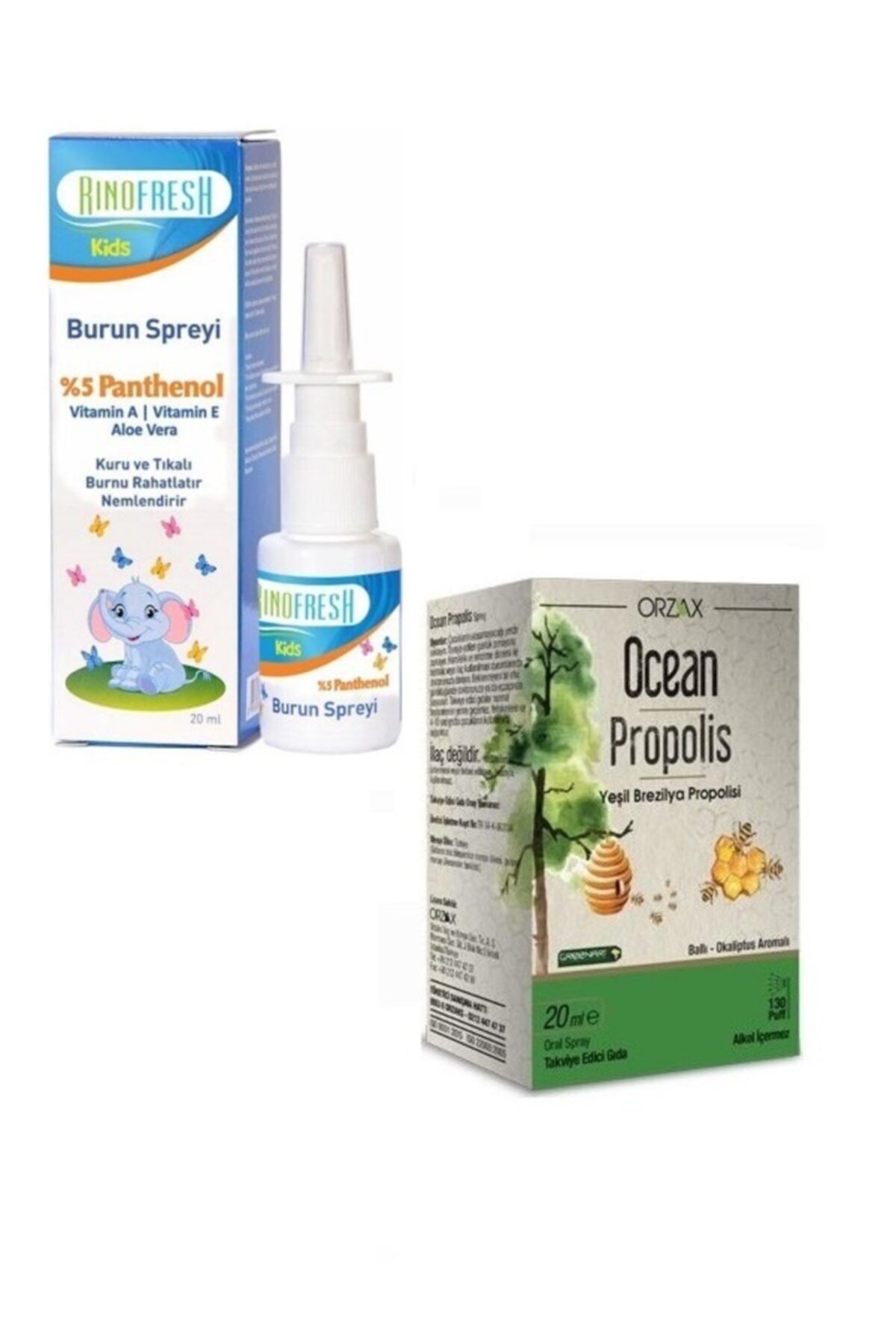 RINOFRESH Çocuklar Için Panthenol Burun Spreyi 20 Ml + Propolis Sprey 20 Ml