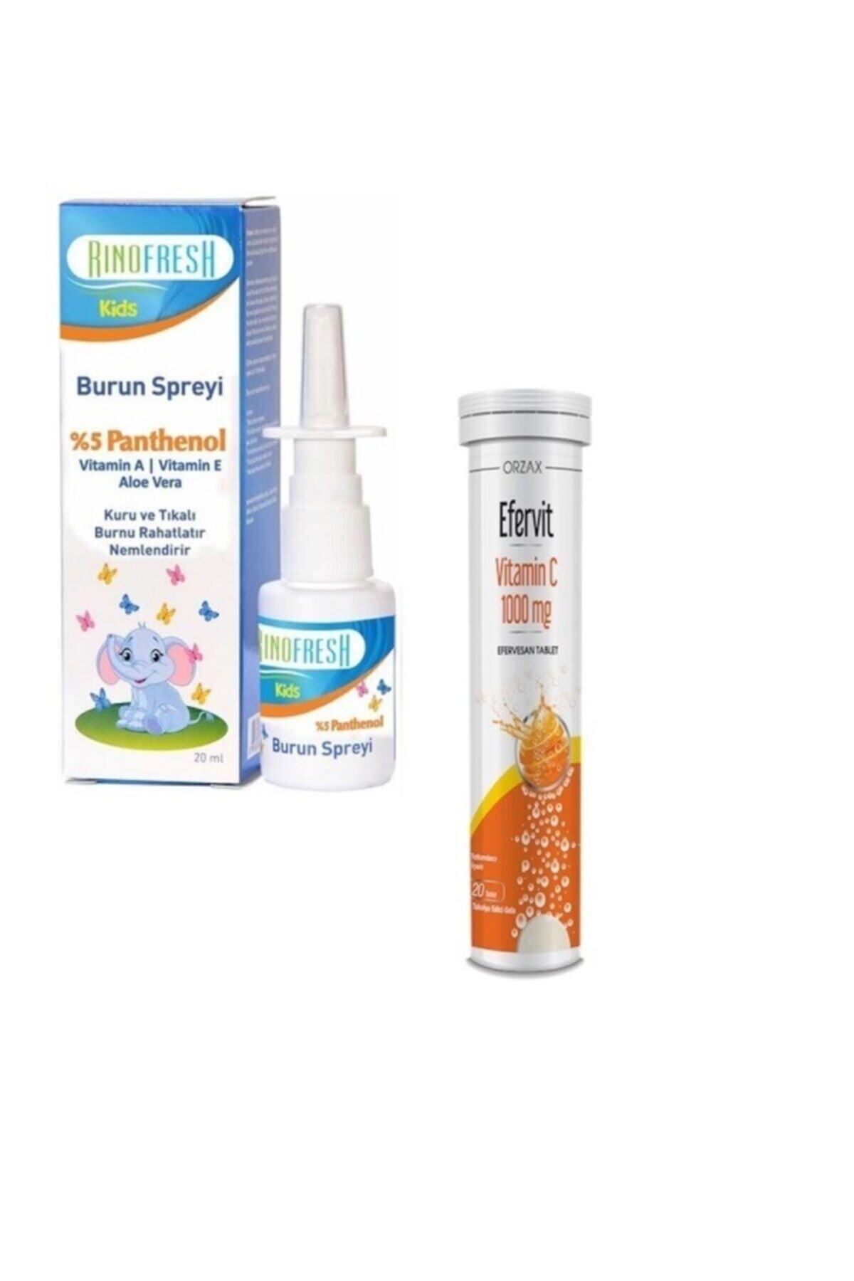 RINOFRESH Çocuklar Için Panthenol Burun Spreyi 20 Ml + C 1000 Mg 20 Efervesan Tablet