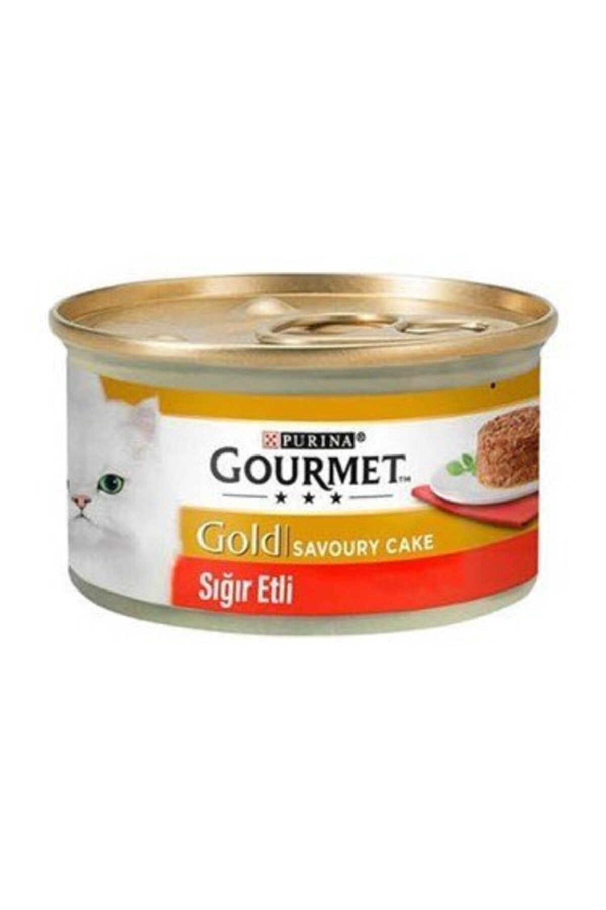 Gourmet Purina Gold Savoury Cake Sığır Etli Kedi Konserve Yaş Maması 85 Gr 12 Li