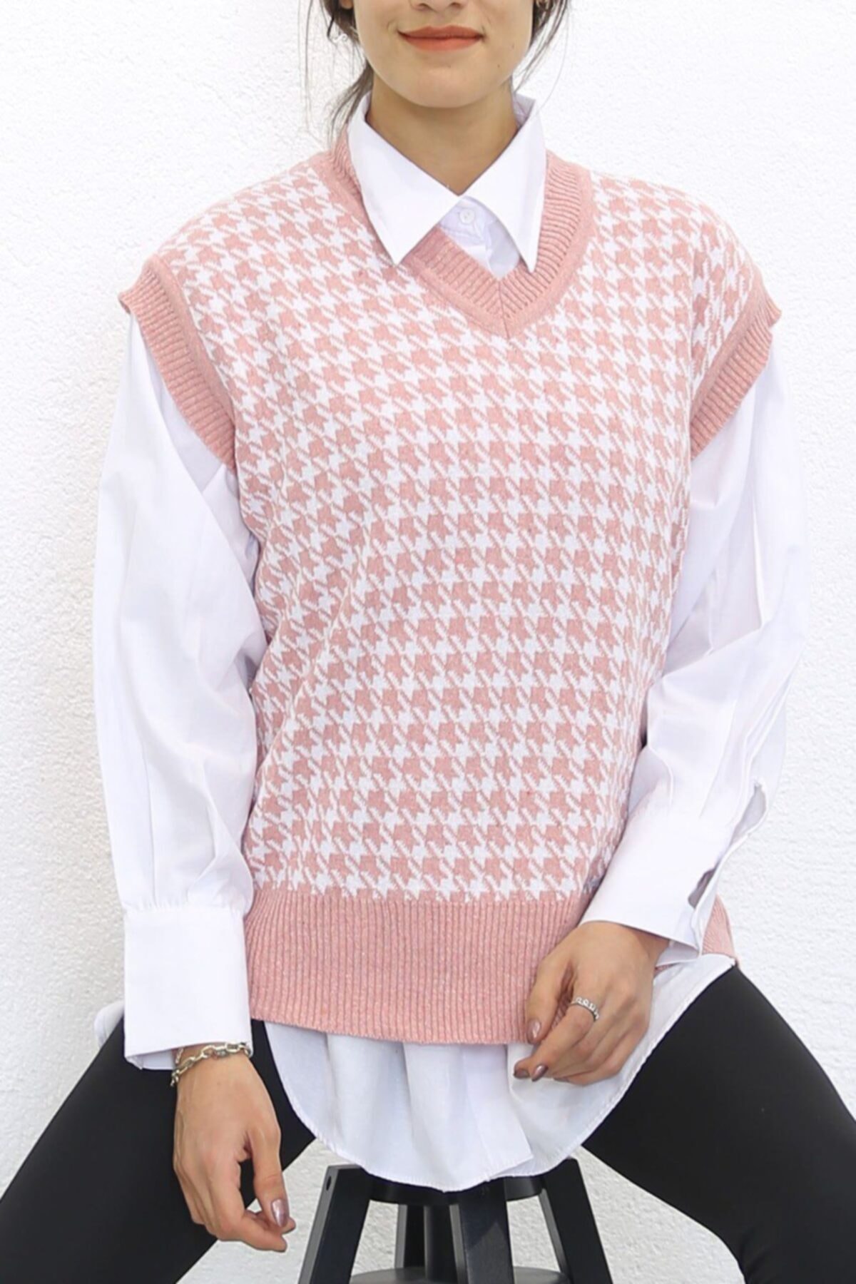 combinkazak Kazayağı Süveter Pudra