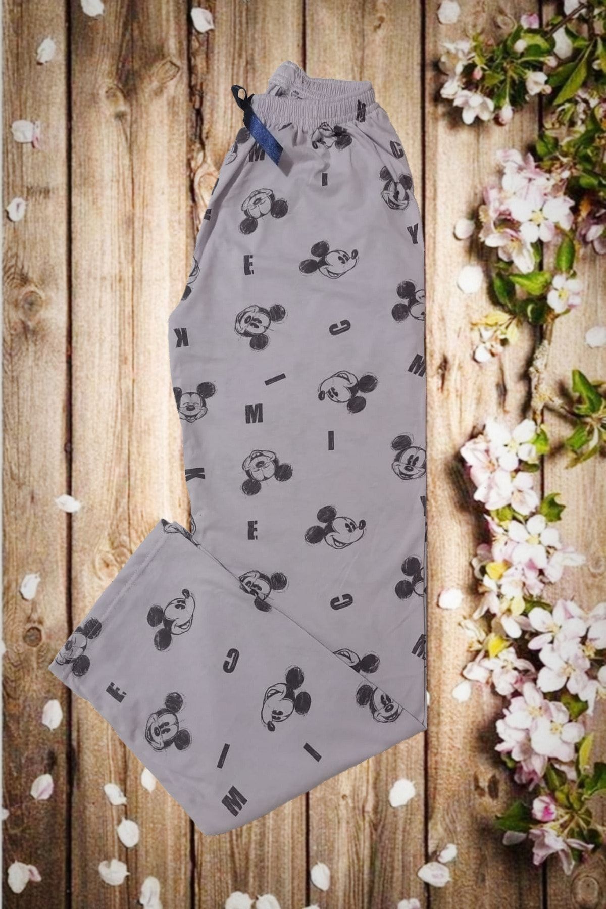 Usds Butik Miki Fare Desenli Kadın Penye Pijama Altı