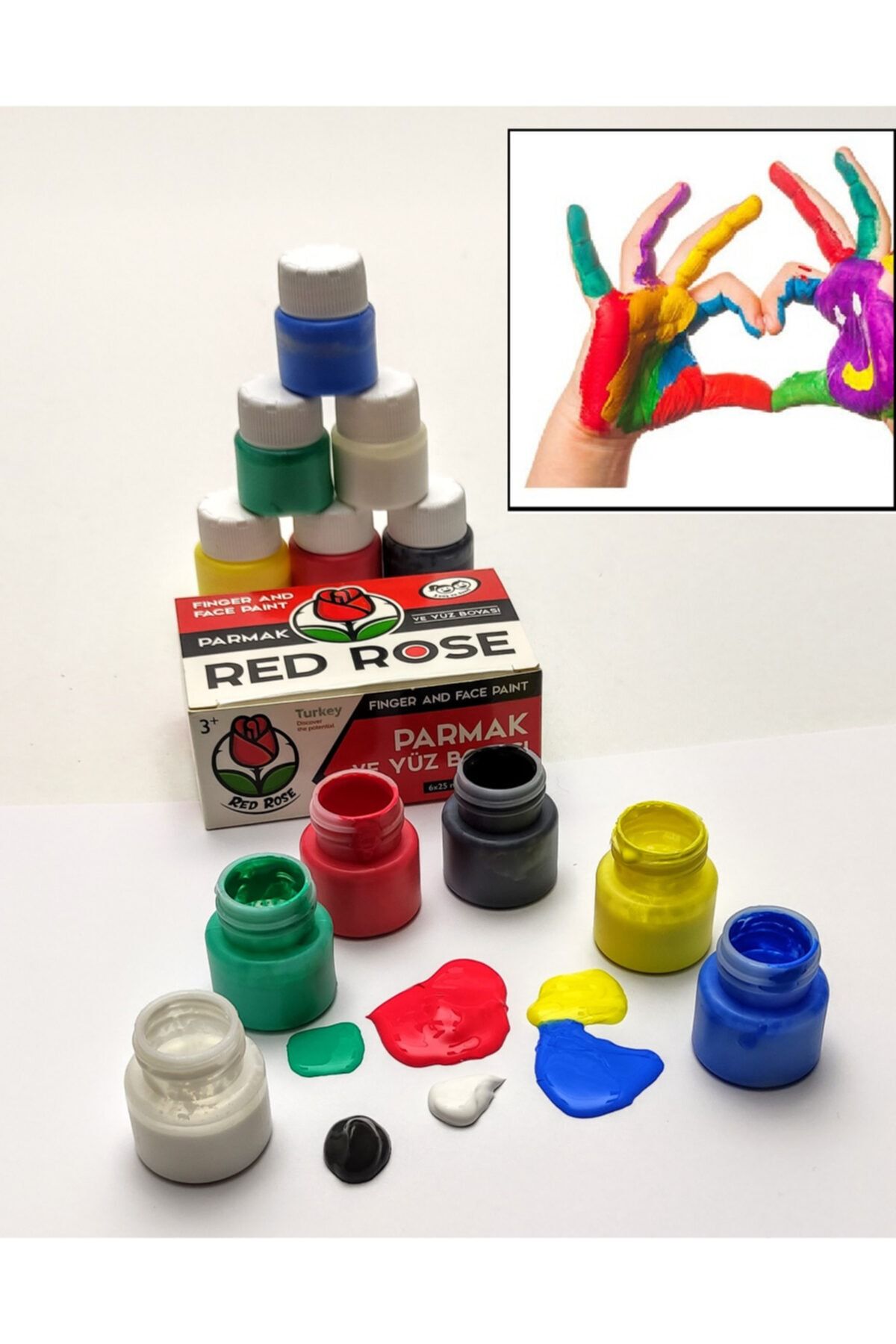 Schmülzer 6 Renk Parmak Boyası / Yüz Boyası 6x25 Ml