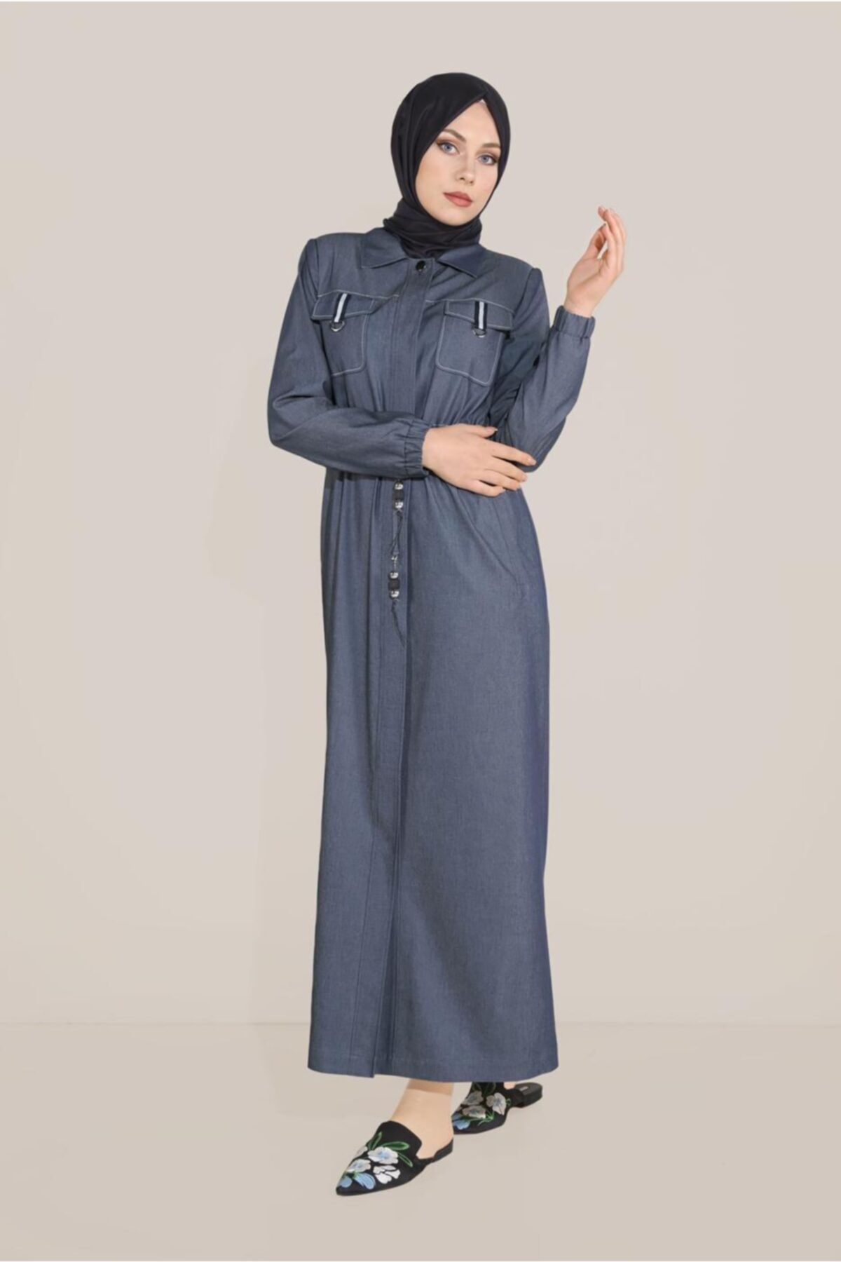 TRENDTESETTÜR Belden Bağcıklı Cepli Pardesü 10166