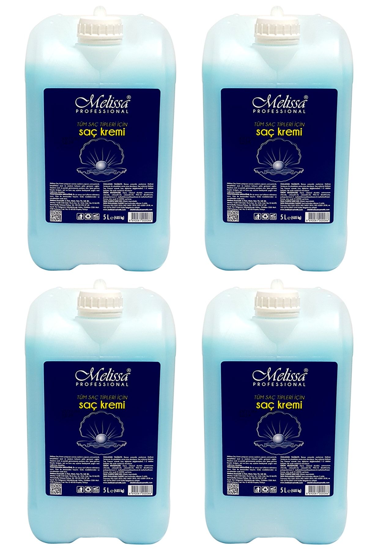 Melissa Saç Kremi Tüm Saçlar İçin 5 L 4'Lü Paket
