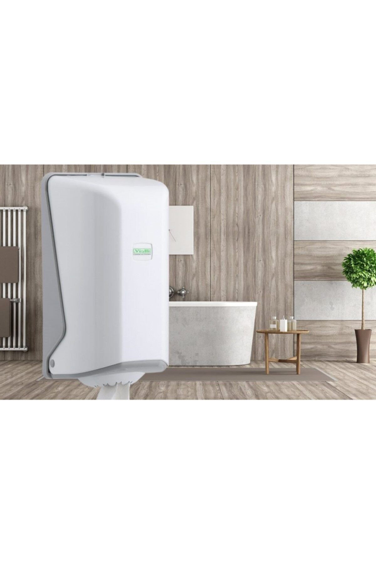 Şeker Portakalım - Vialli Sg1 Mini Centerfeed Içten Çekmeli Kağıt Havlu Dispenseri Beyaz