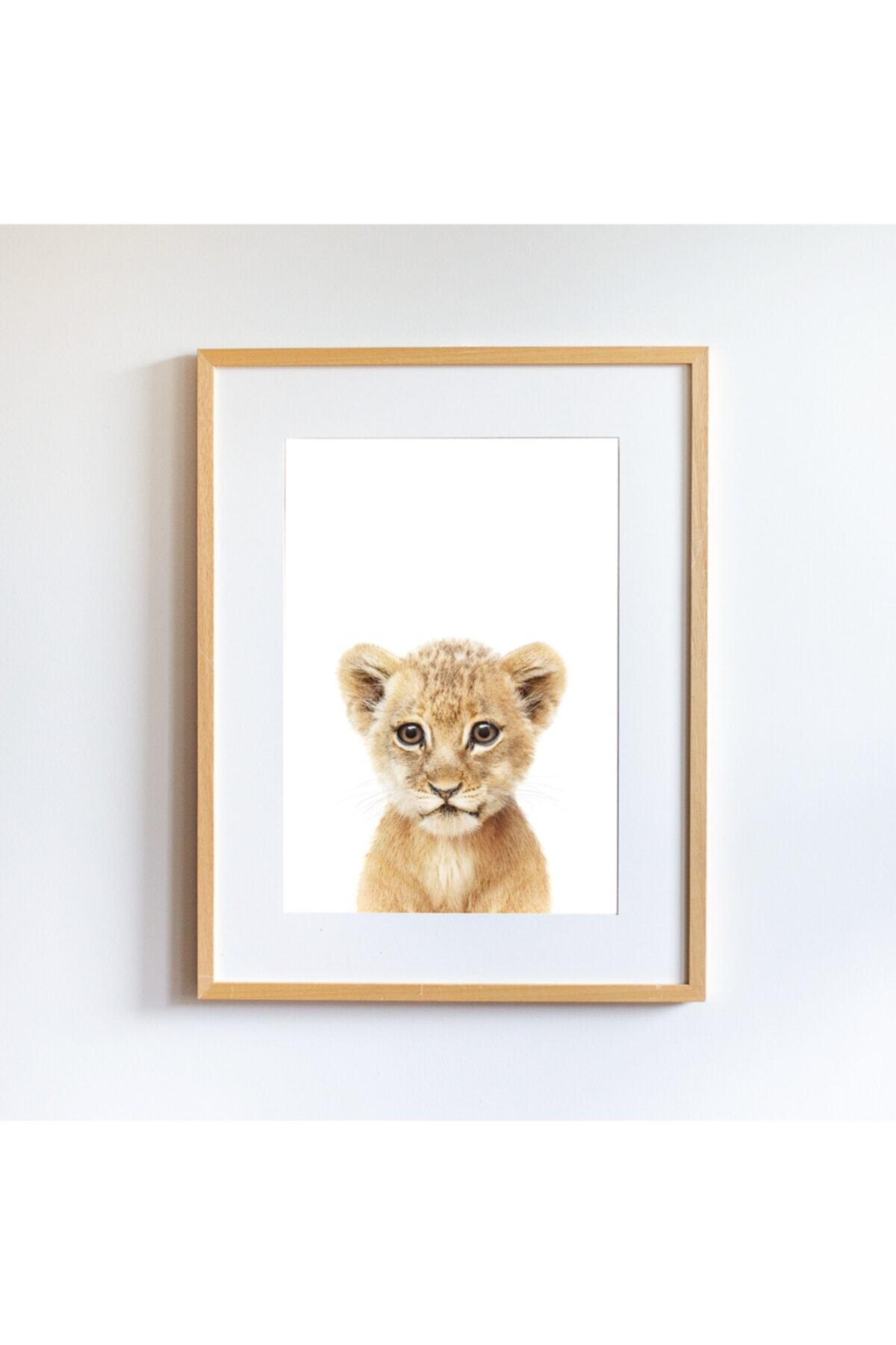 Little Forest Animals Aslan Loni Çocuk Odası Tablo