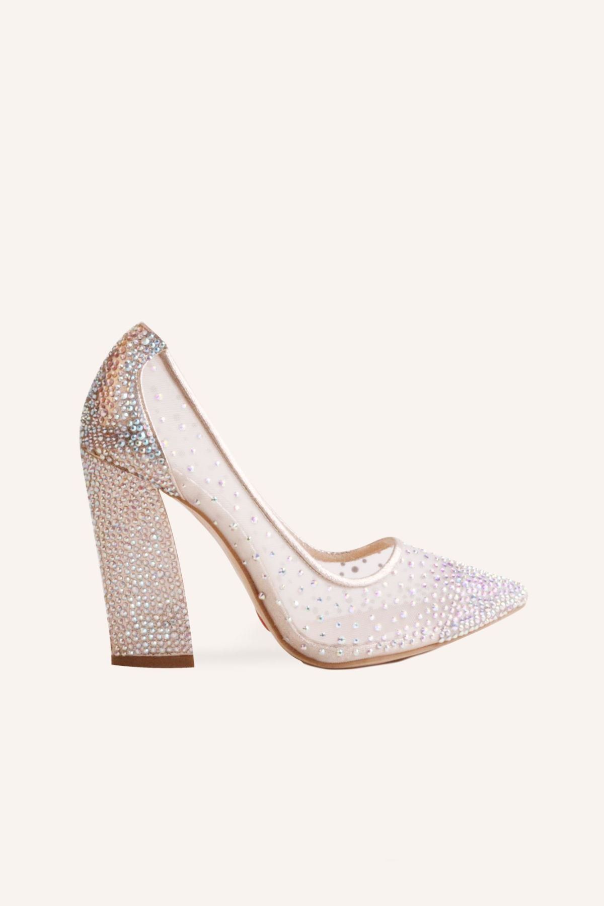 MARCATELLI Ekru Cinderella Topuklu Ayakkabı