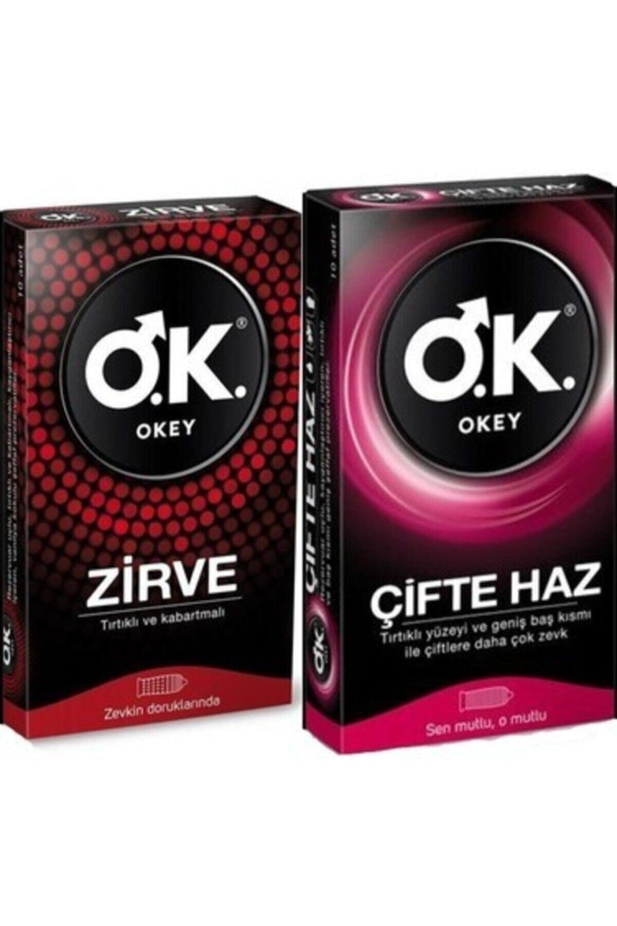 Okey Prezervatif Zirve 10 Lu + Çifte Haz 10 Lu