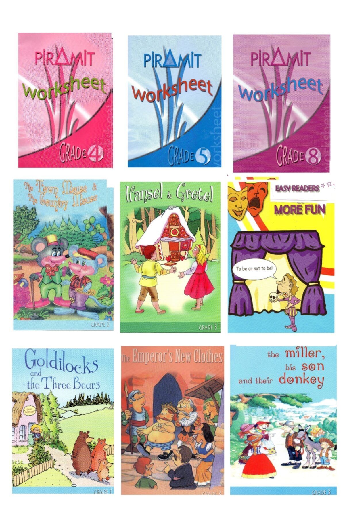 Piramit Kitapçılık Ilkokul Ve Ortaokul 6 Ingilizce Hikaye Ve 3 Adet Worksheets Alıştırma Kitabı Seti