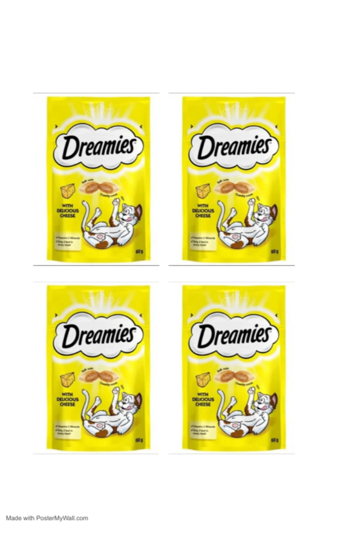 Dreamies Kedi Ödül Maması Peynirli 4*60g