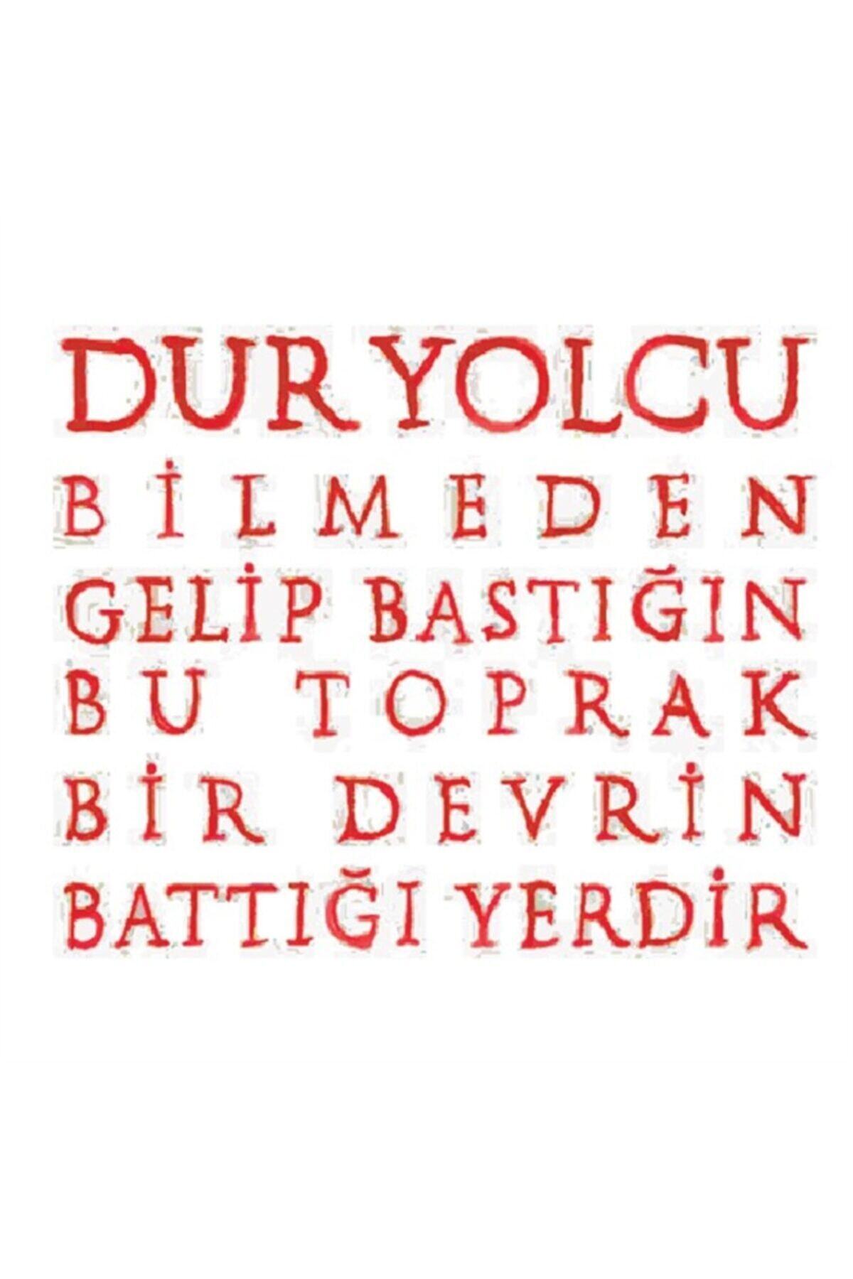 Anadolia Dur Yolcu Yazı Traverten Magnet