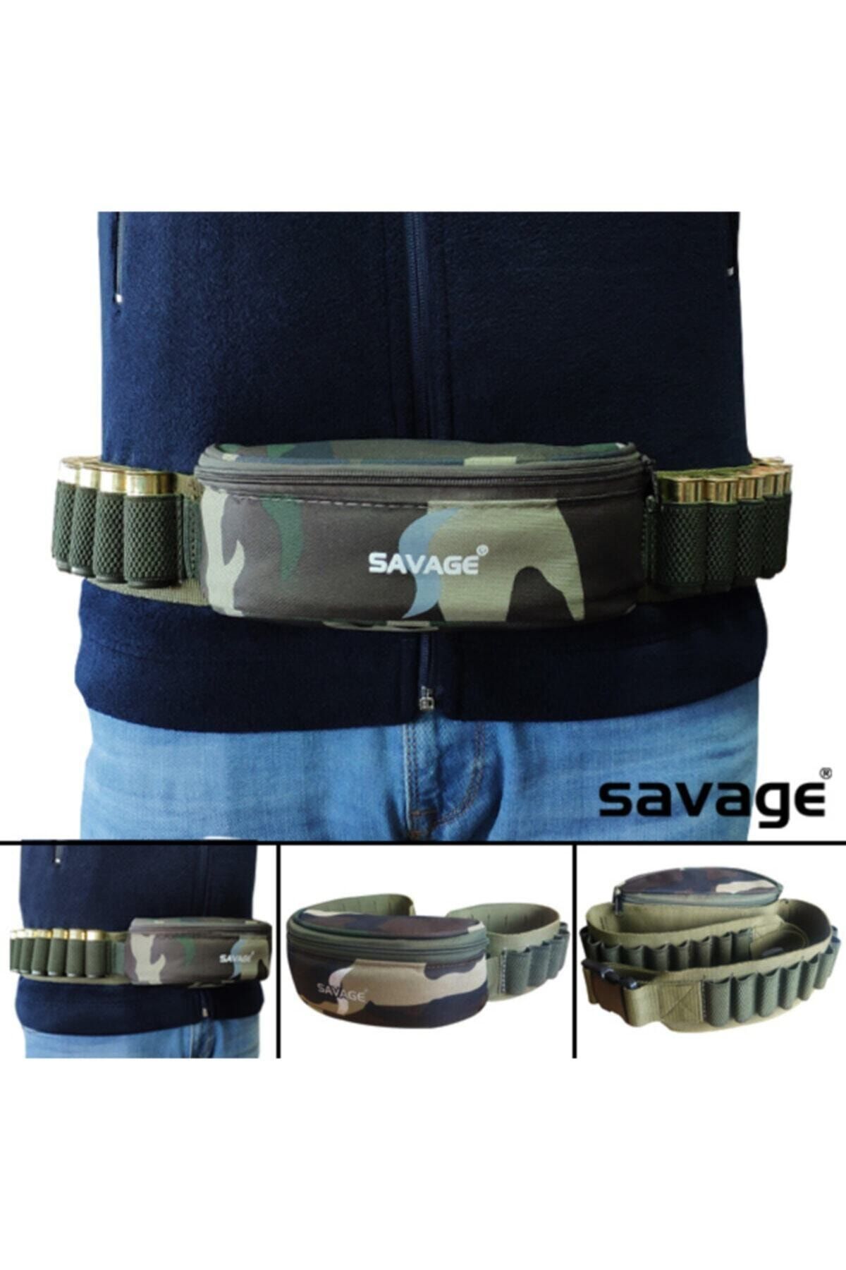 SAVAGE Hh06067 Fişeklikli Bel Çantası Kamuflaj