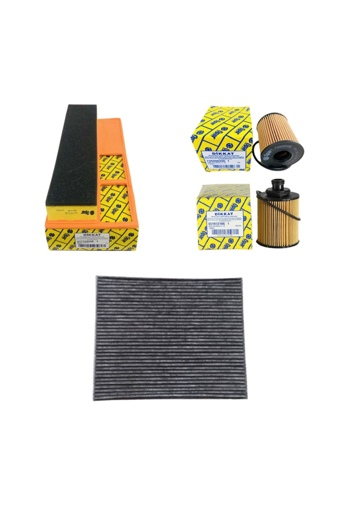 OPAR Grande Punto 1.3 Jtd Multijet 16v Uyumlu Filtre Bakım Set 2005-2010 Krbn 3lü-otodeposuset6060f